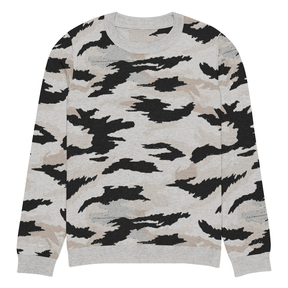 Snow Tiger Knitted Crew Neck Sweater