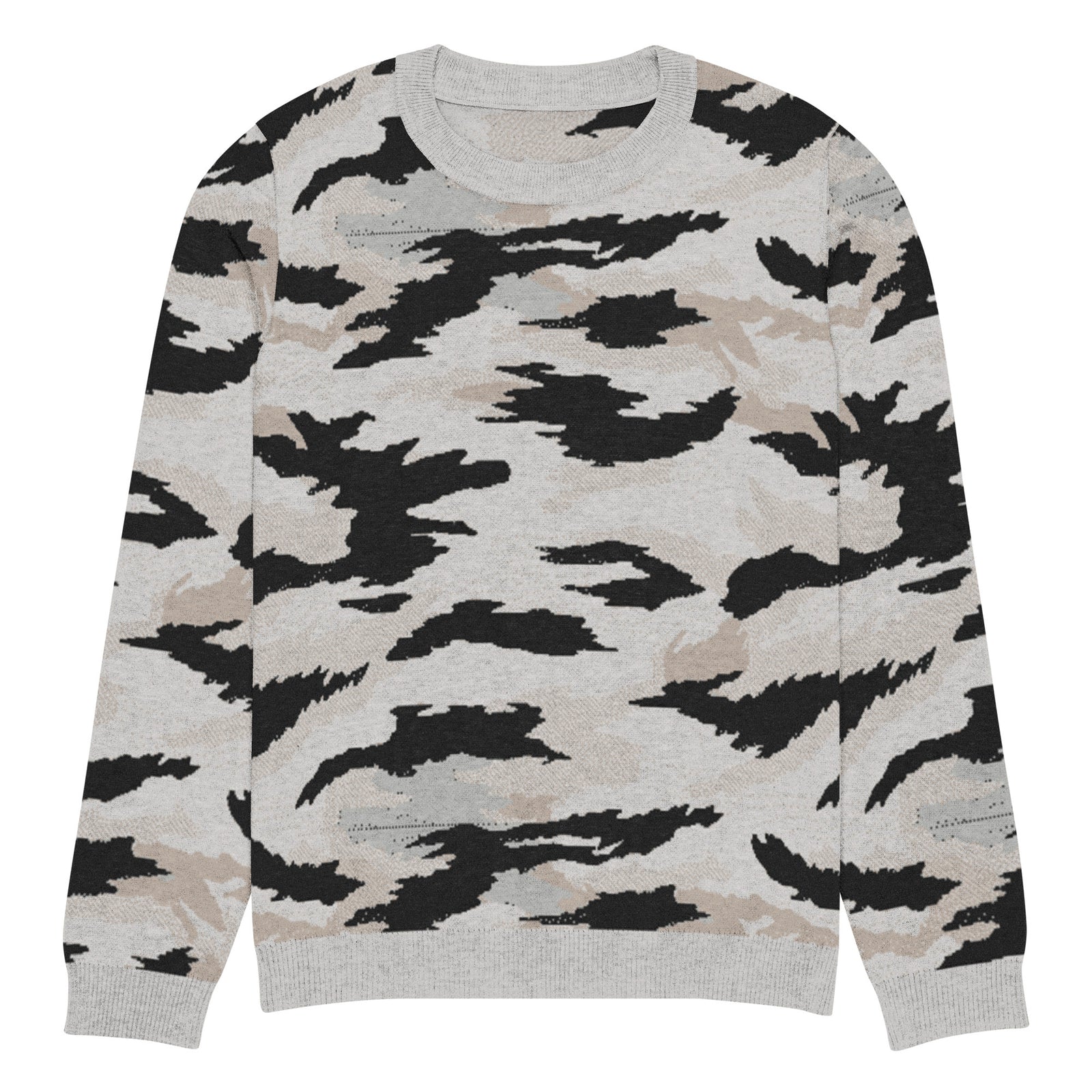 Snow Tiger Knitted Crew Neck Sweater