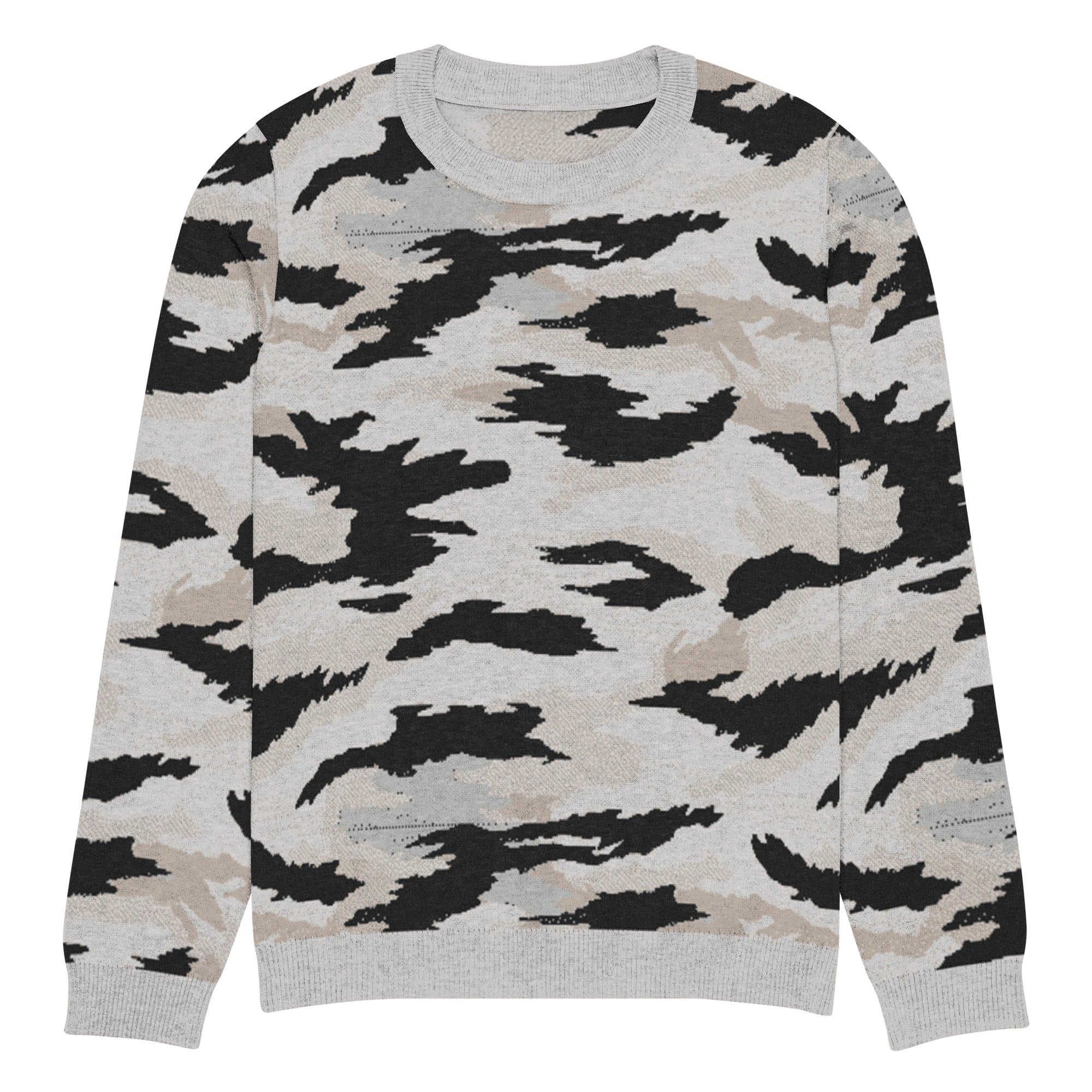 Snow Tiger Knitted Crew Neck Sweater