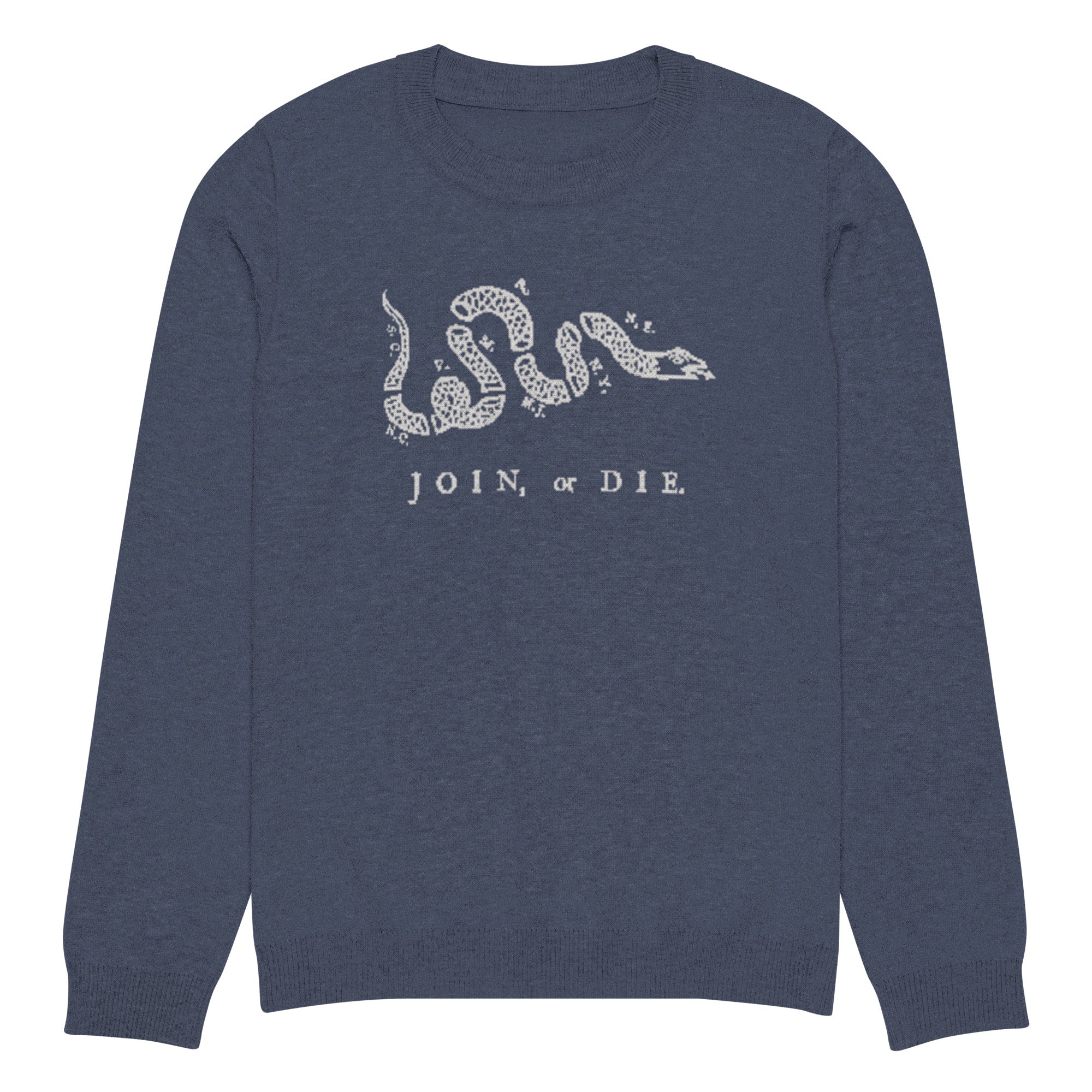 Join or Die Knitted Crew Neck Sweater