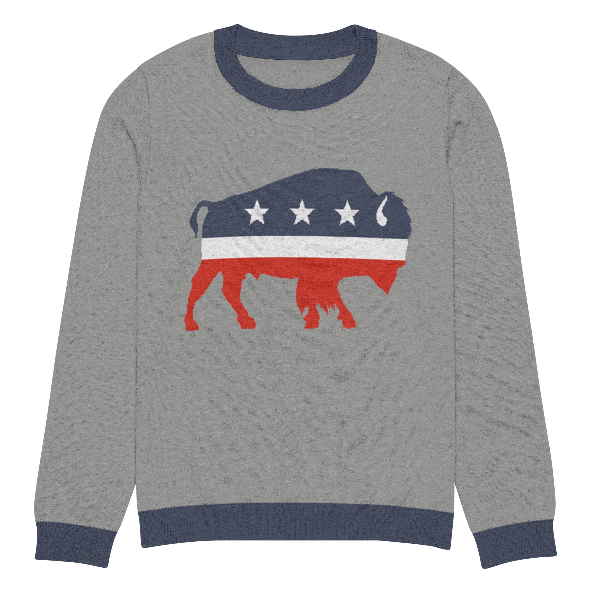 Independence Bison Knitted Crew Neck Sweater