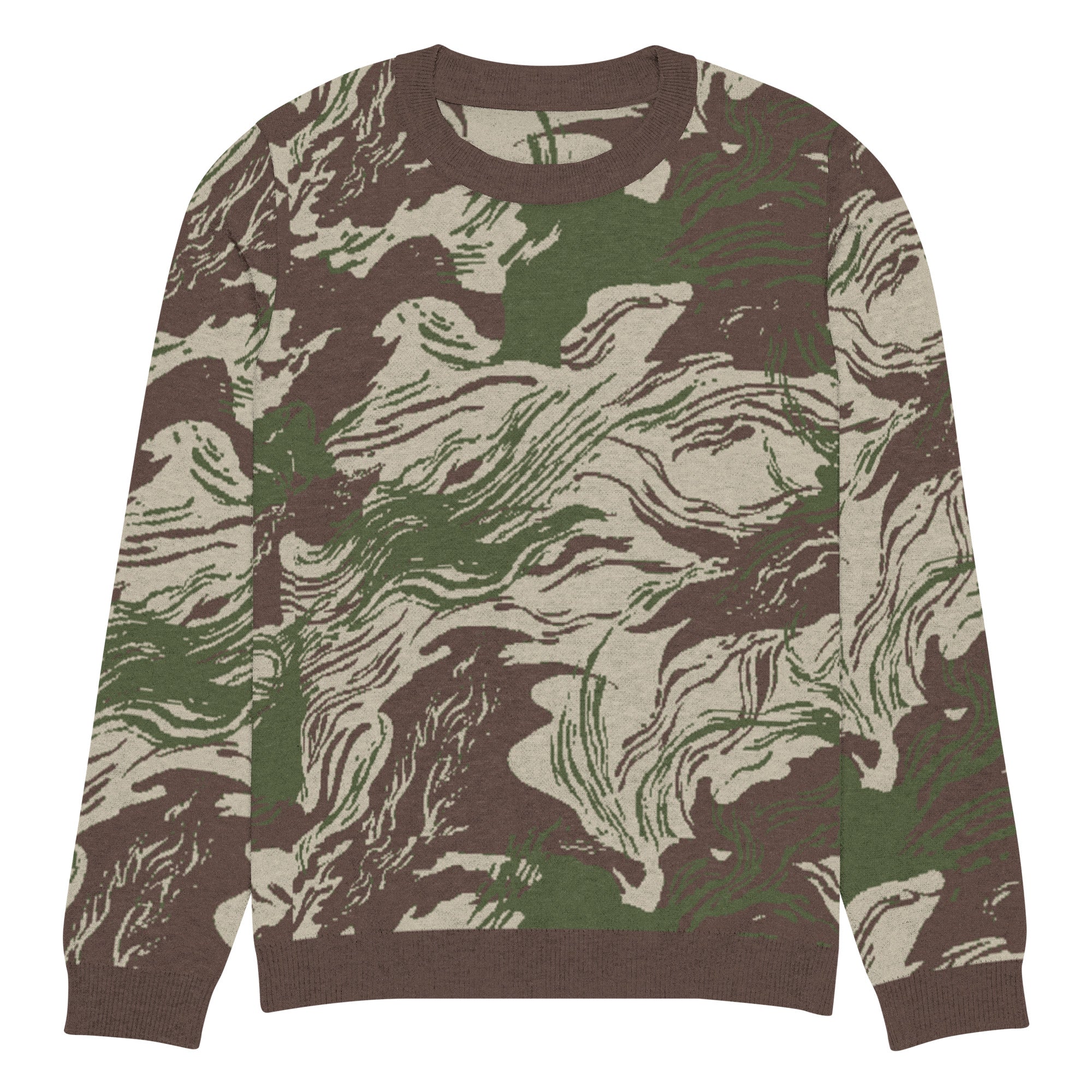 Rhodesian Brushstroke Knitted Crew Neck Sweater