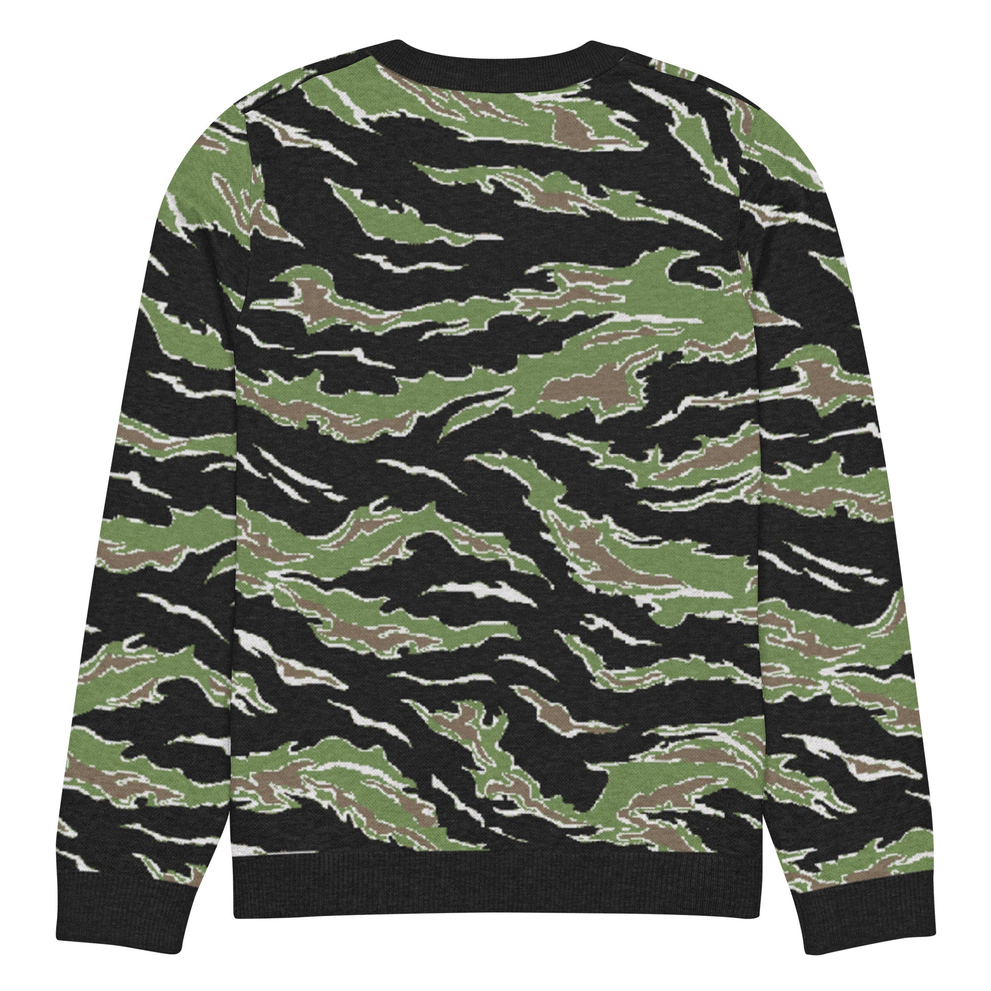 Tiger Stripe Jungle Camo Knitted Crew Neck Sweater