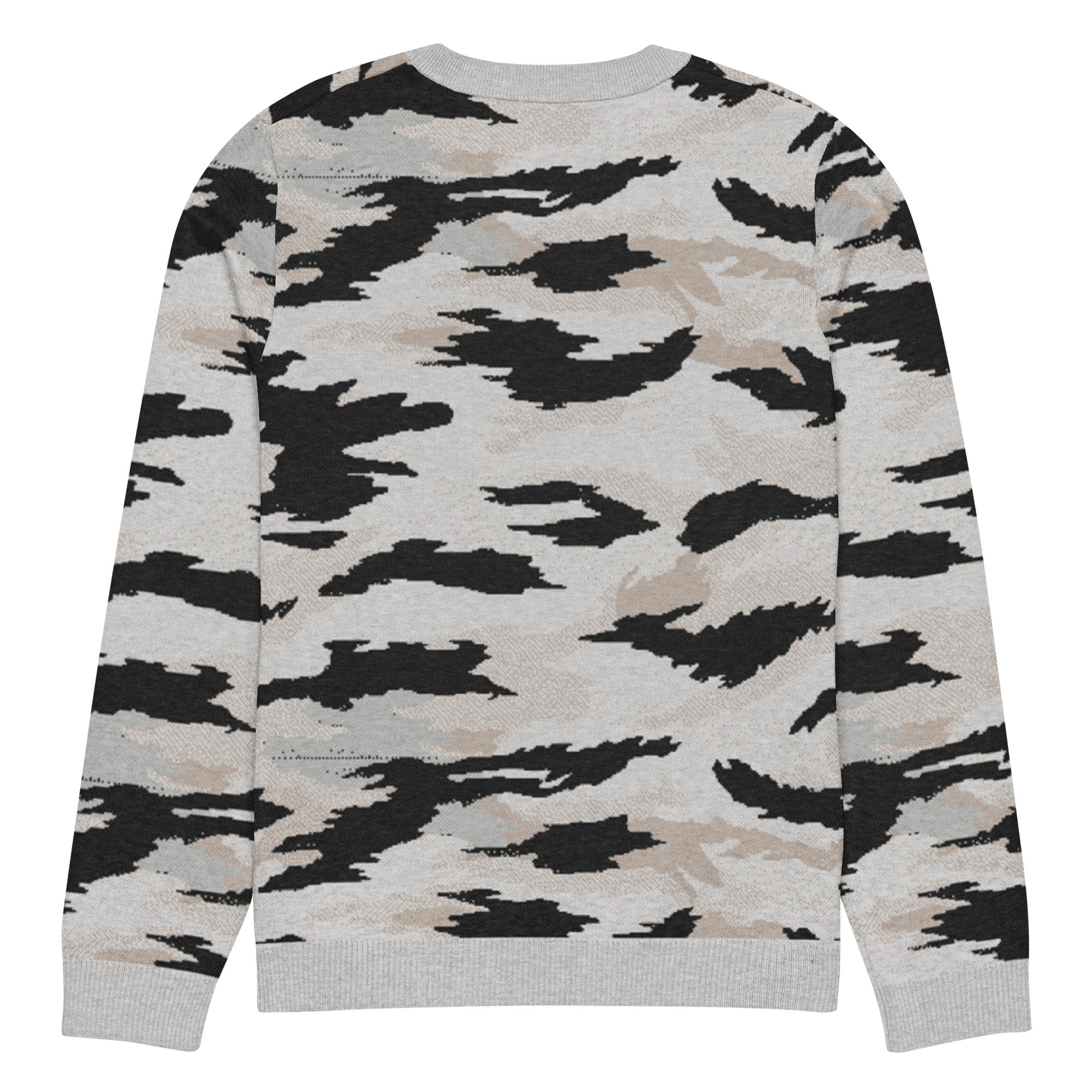 Snow Tiger Knitted Crew Neck Sweater