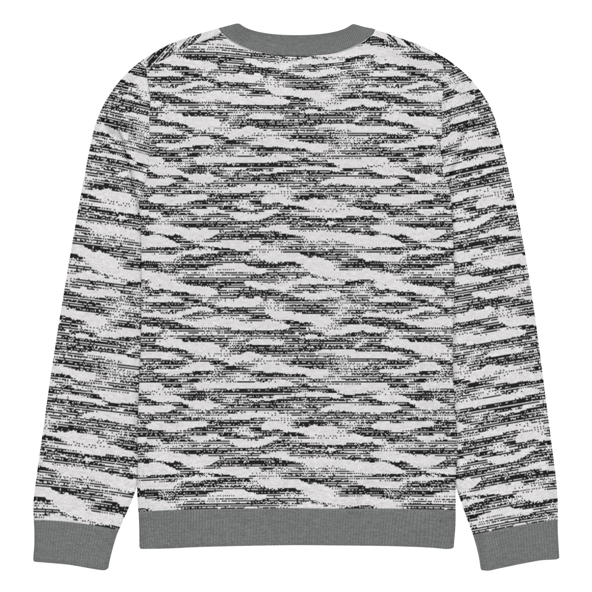 Freedom Grid Pullover Knitted Crew Neck Sweater