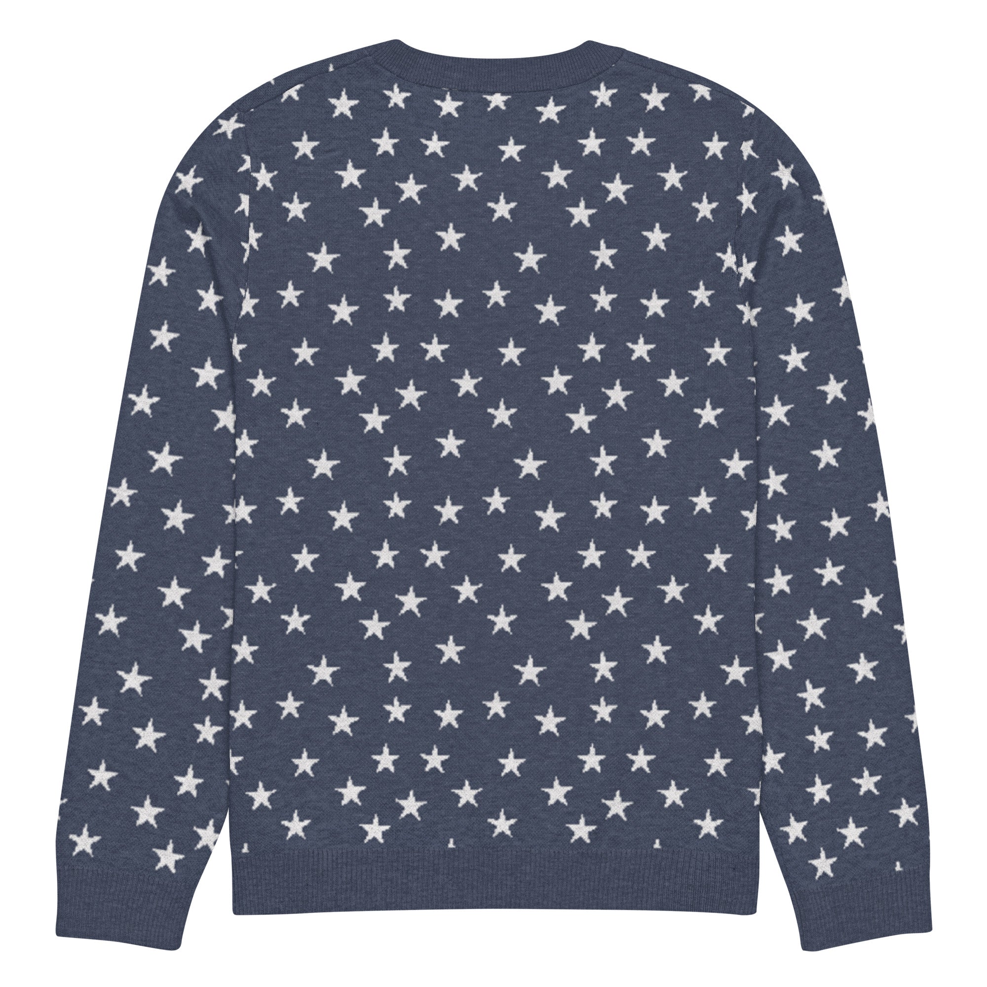 Colonial Stars Knitted Pullover Crew Neck Sweater