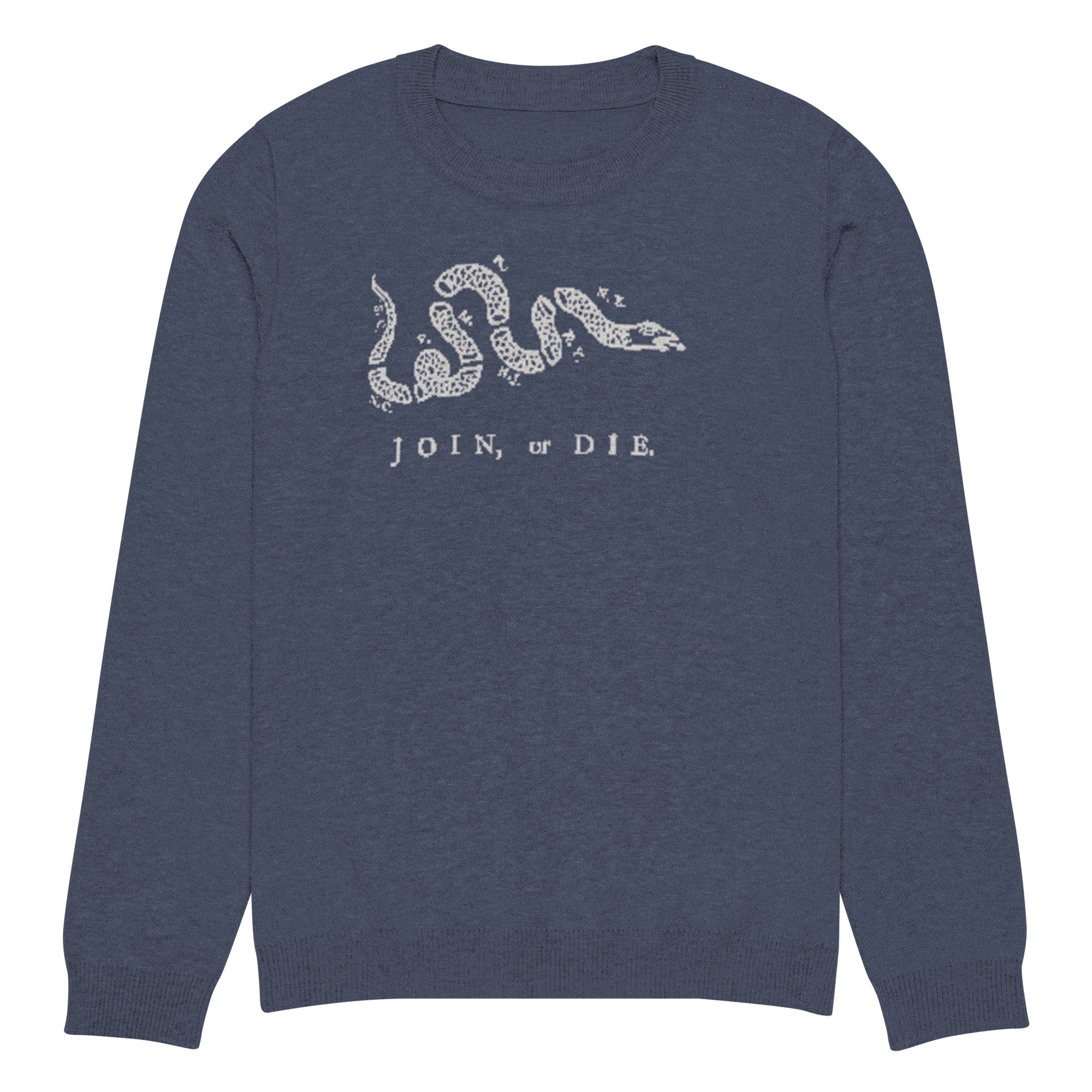 Join or Die Knitted Crew Neck Sweater