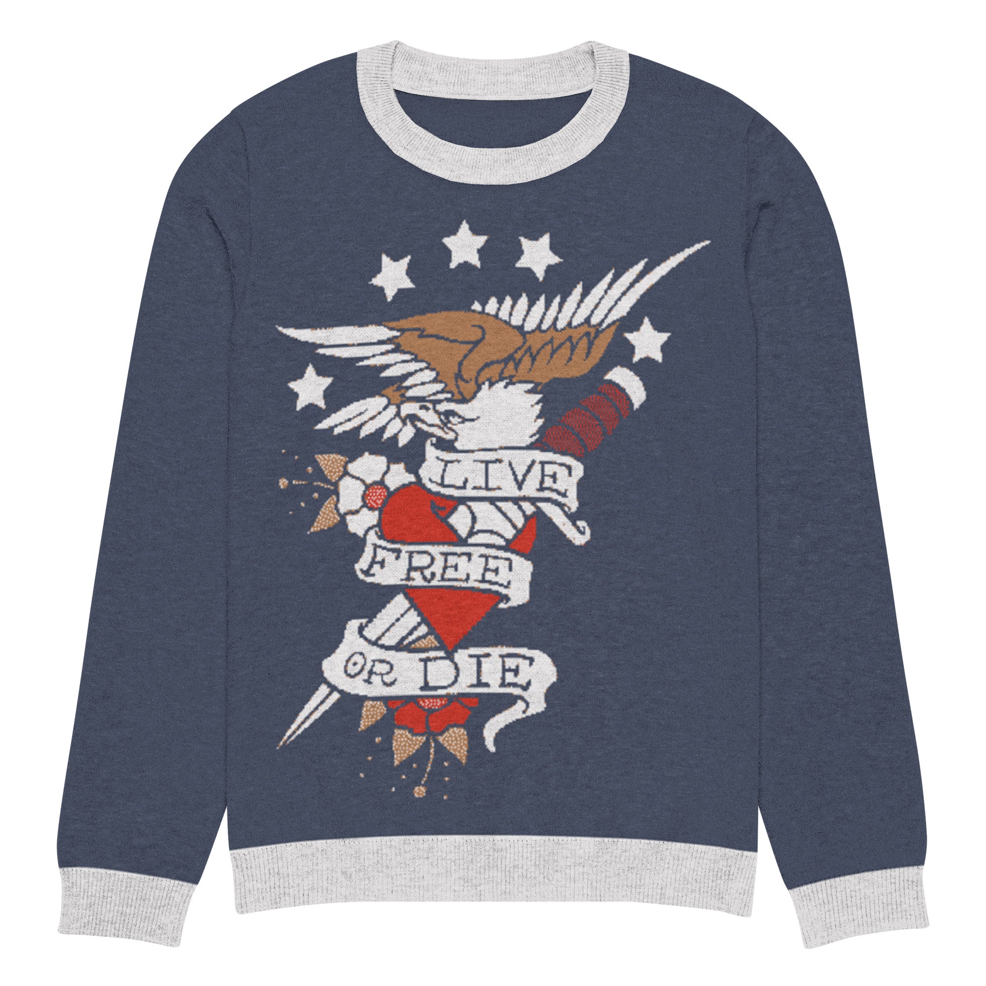 Live Free Or Die Eagle Knitted Sweater