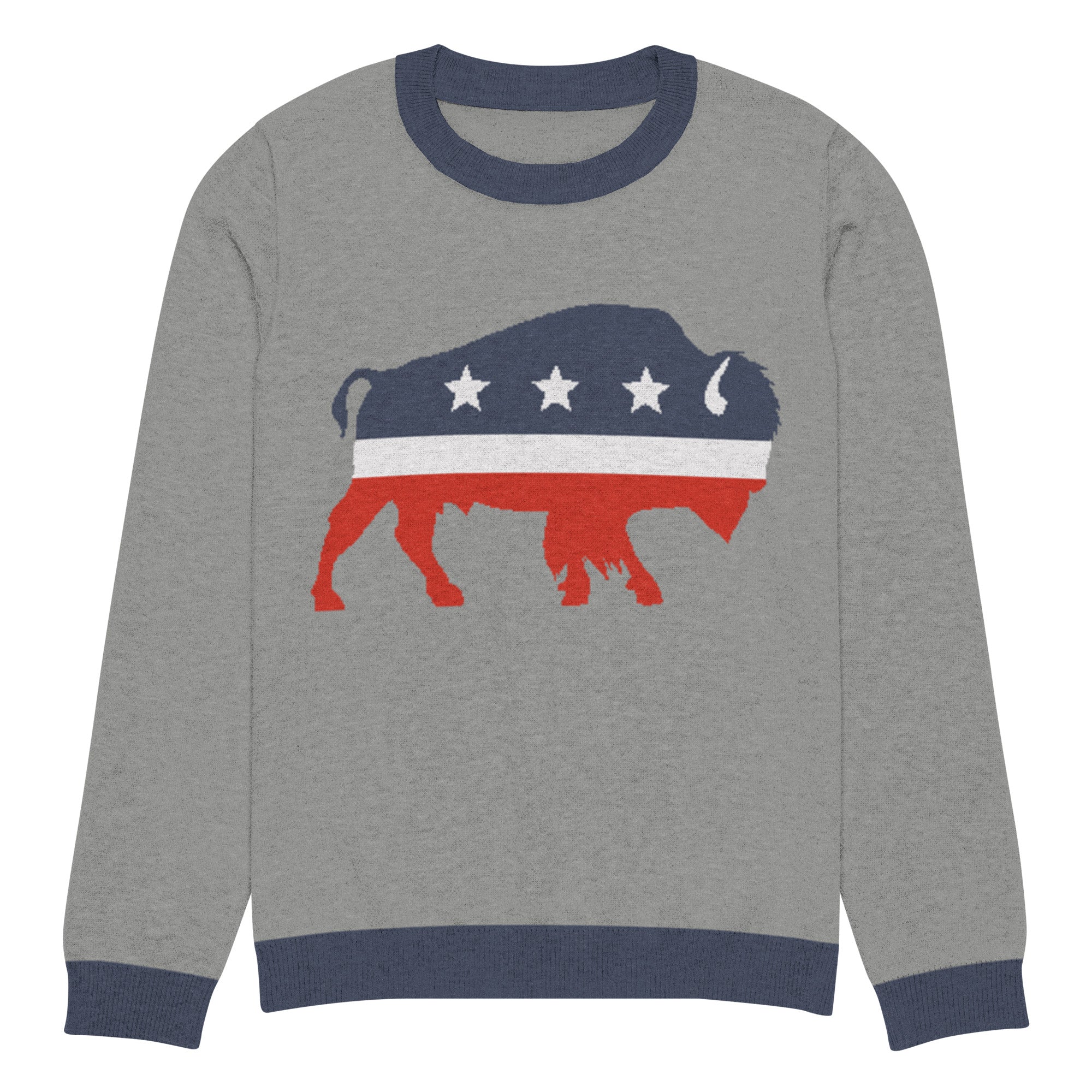 Independence Bison Knitted Crew Neck Sweater