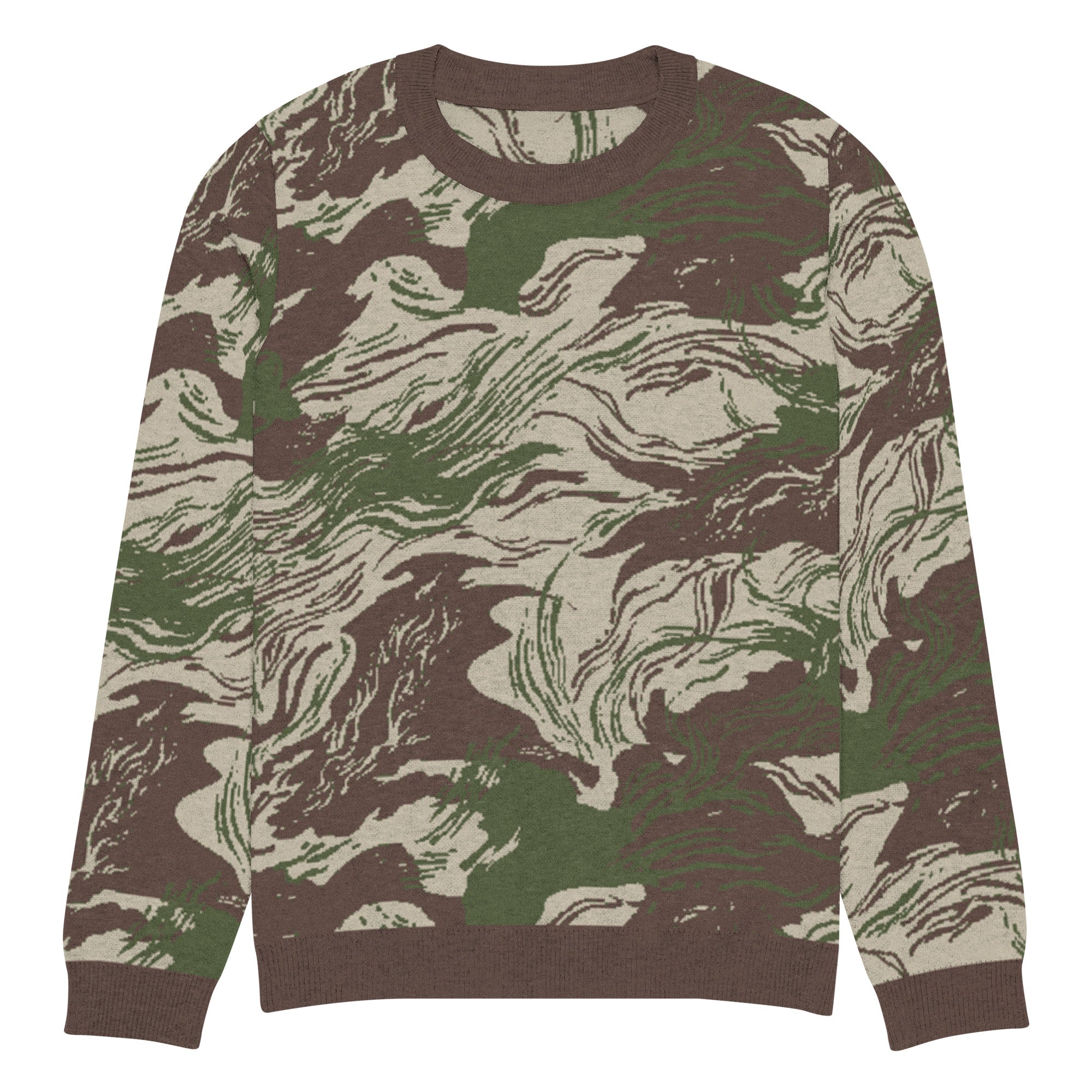 Rhodesian Brushstroke Knitted Crew Neck Sweater