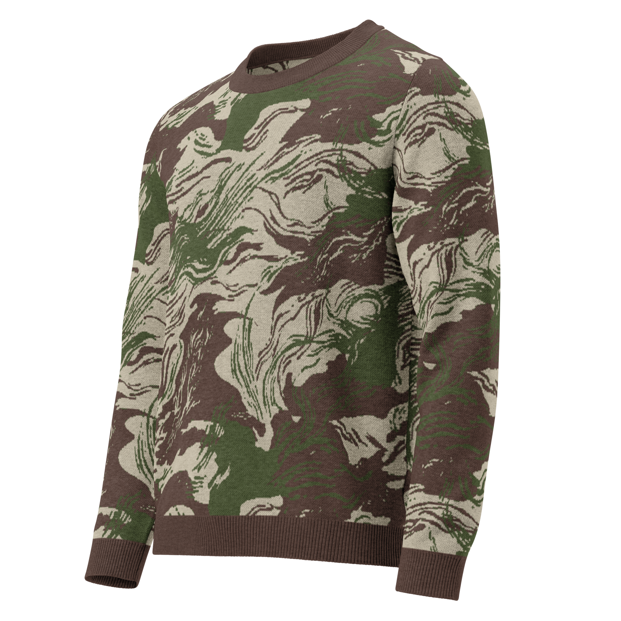Rhodesian Brushstroke Knitted Crew Neck Sweater