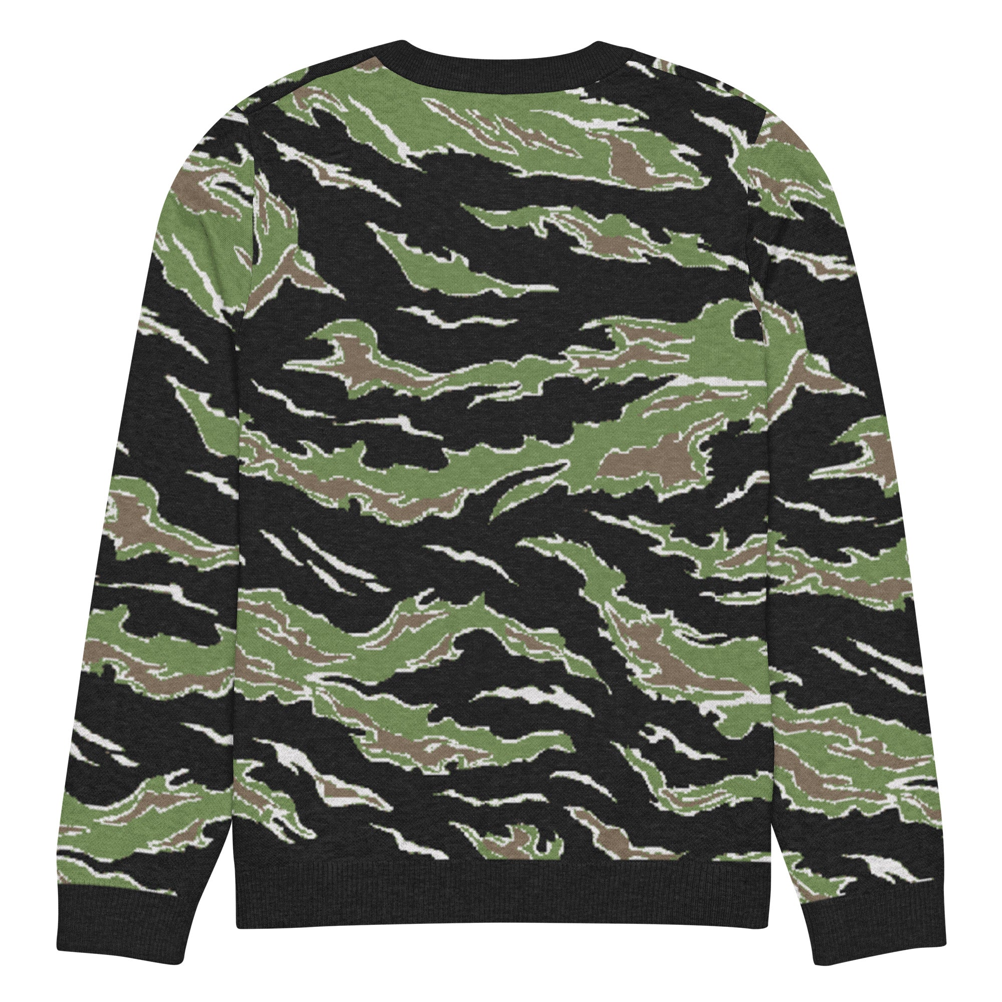 Tiger Stripe Jungle Camo Knitted Crew Neck Sweater