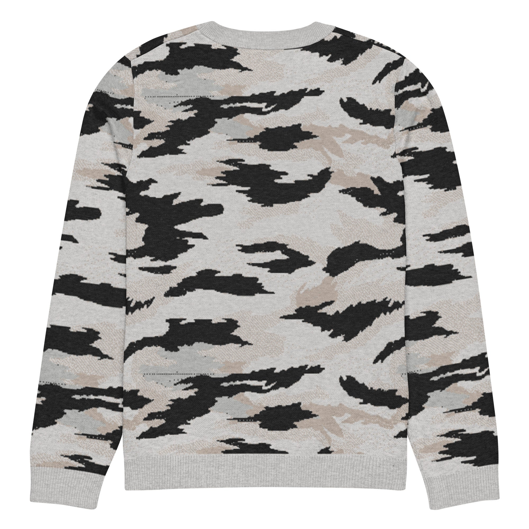 Snow Tiger Knitted Crew Neck Sweater