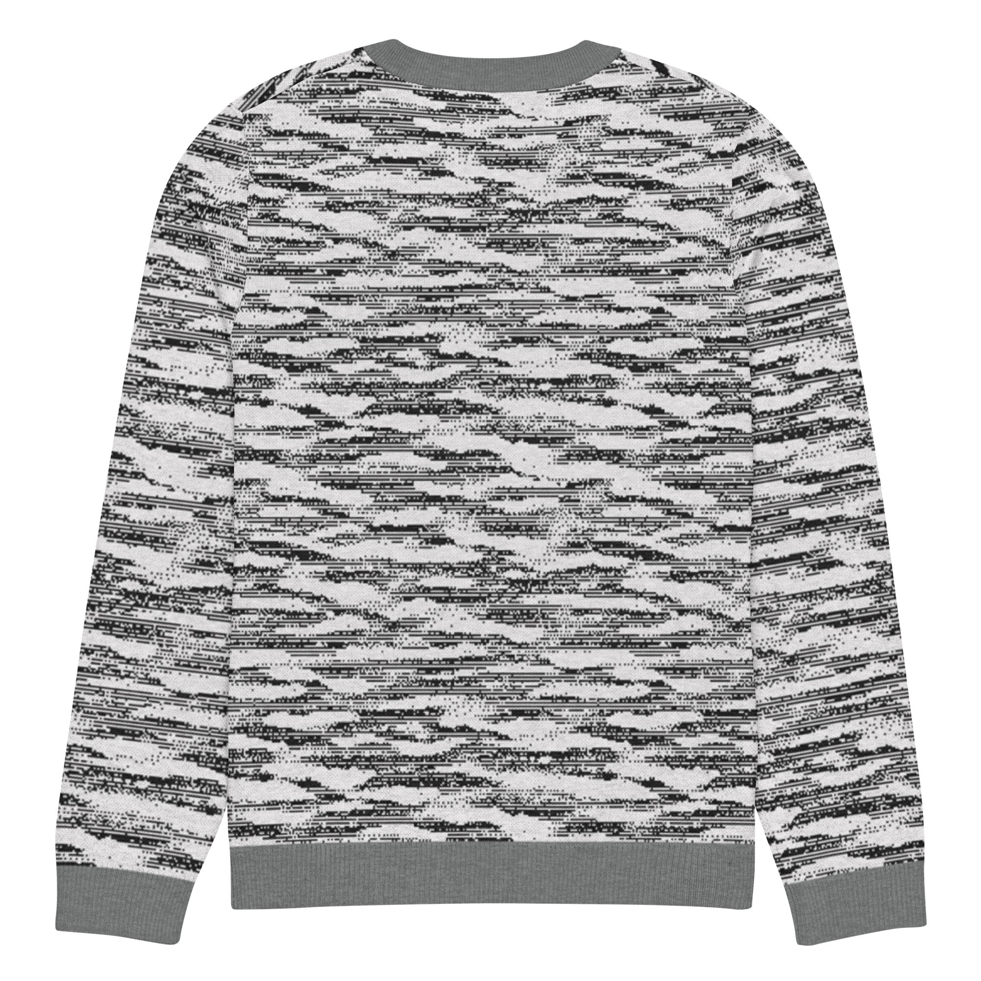 Freedom Grid Pullover Knitted Crew Neck Sweater