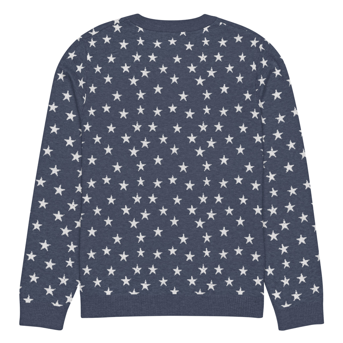 Colonial Stars Knitted Pullover Crew Neck Sweater