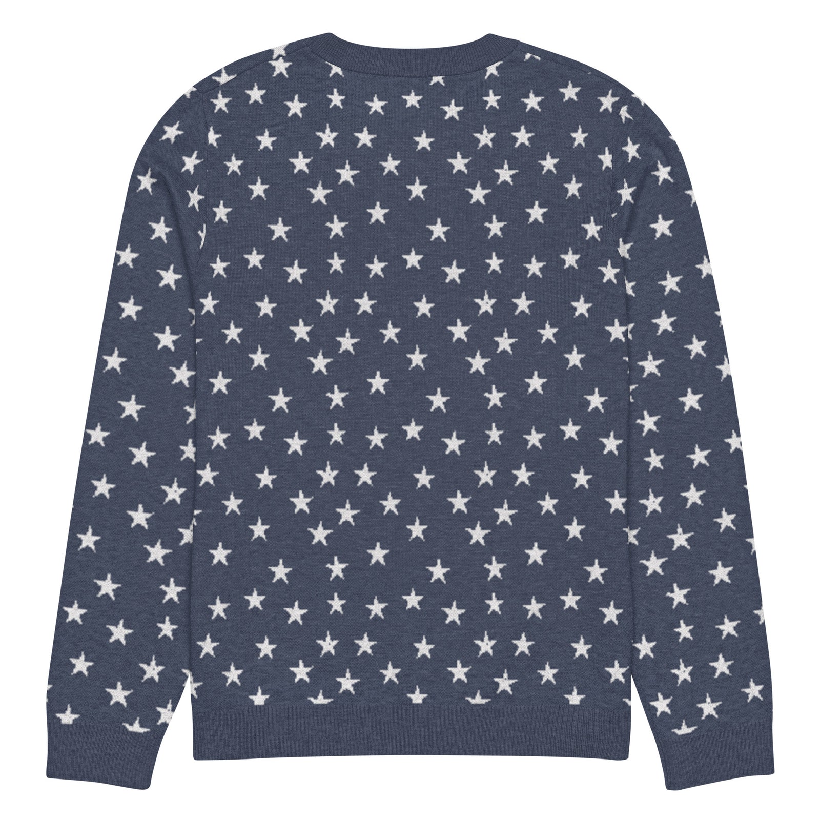 Colonial Stars Knitted Pullover Crew Neck Sweater