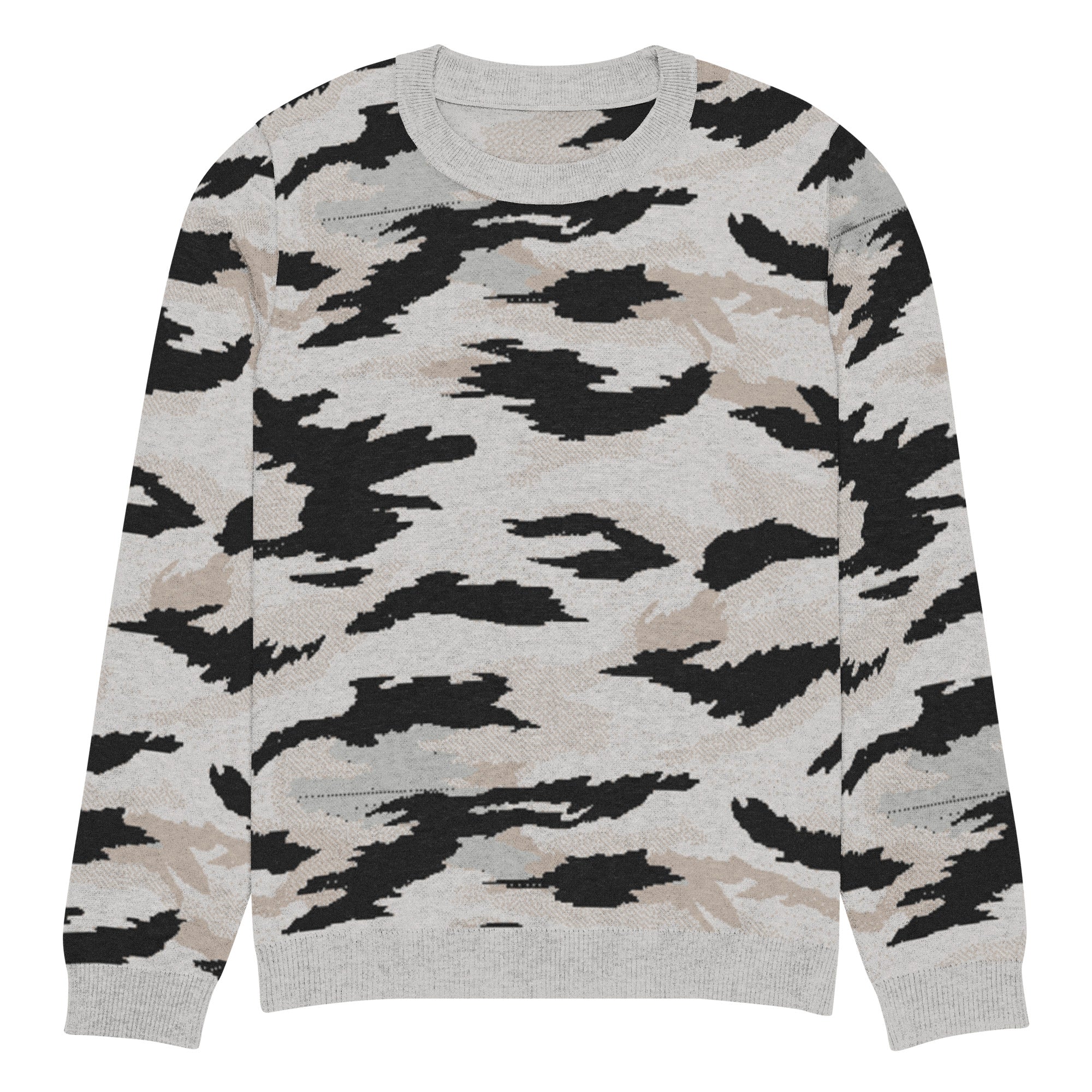 Snow Tiger Knitted Crew Neck Sweater