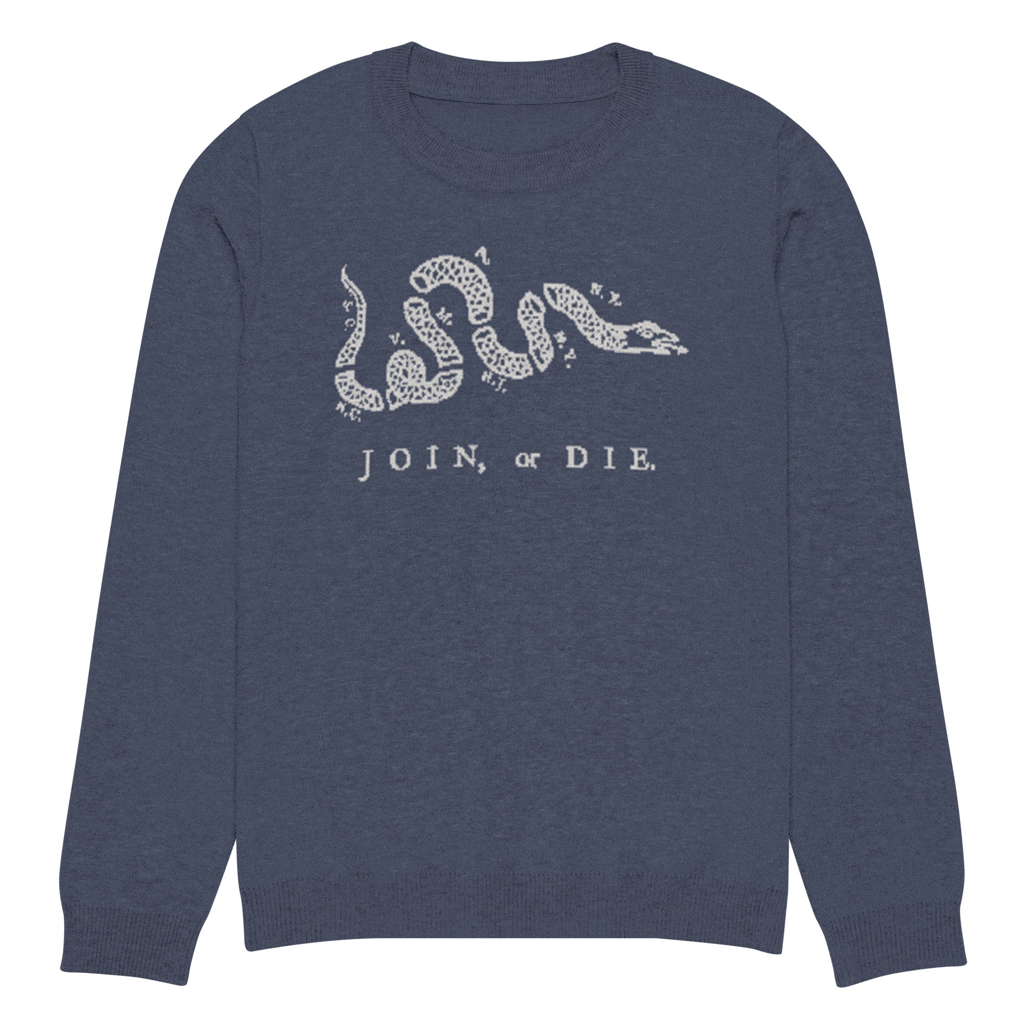 Join or Die Knitted Crew Neck Sweater