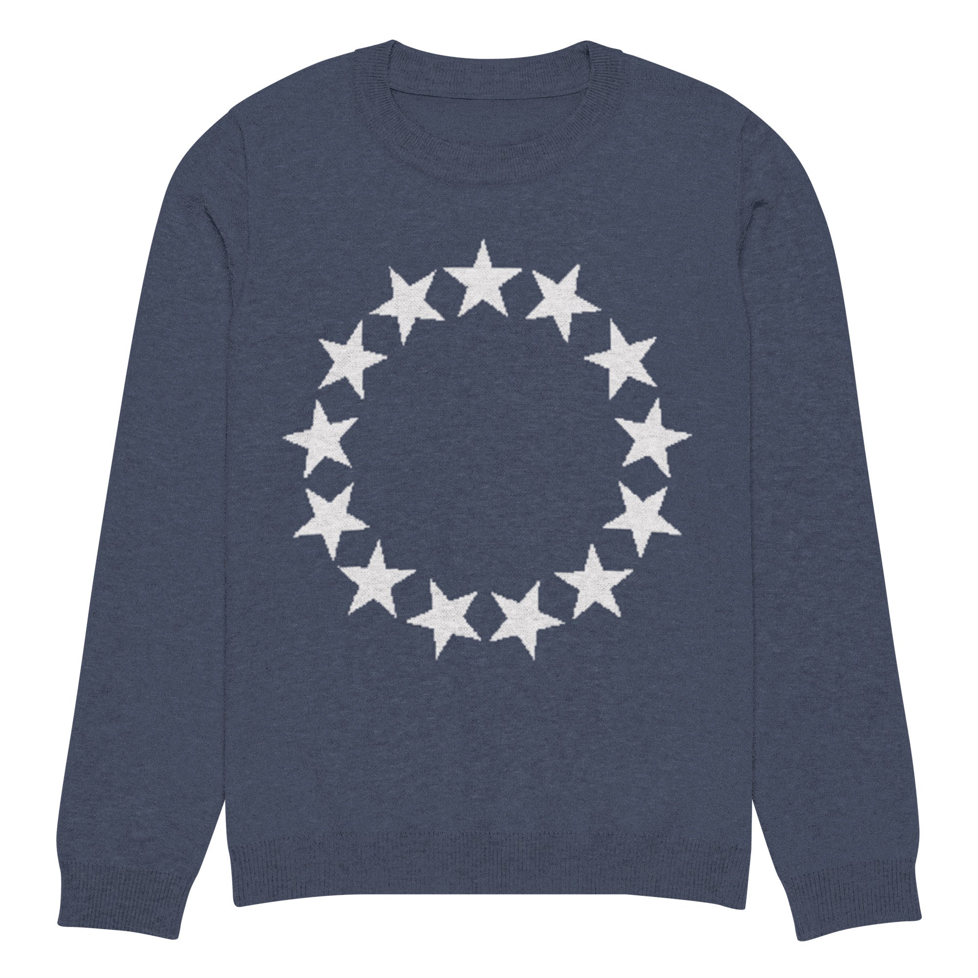 Betsy Ross Stars Knitted Crew Neck Sweater