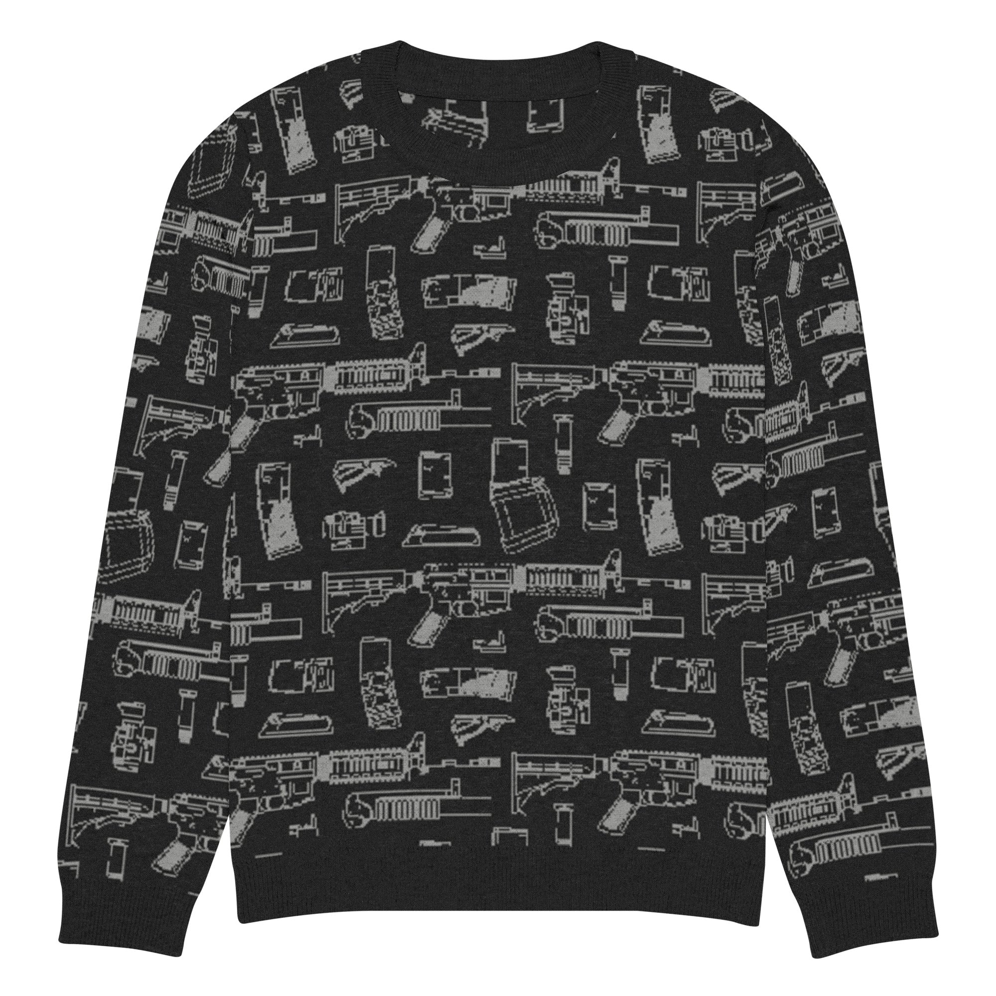 Rifle Attachments Knitted Crew Neck Sweater