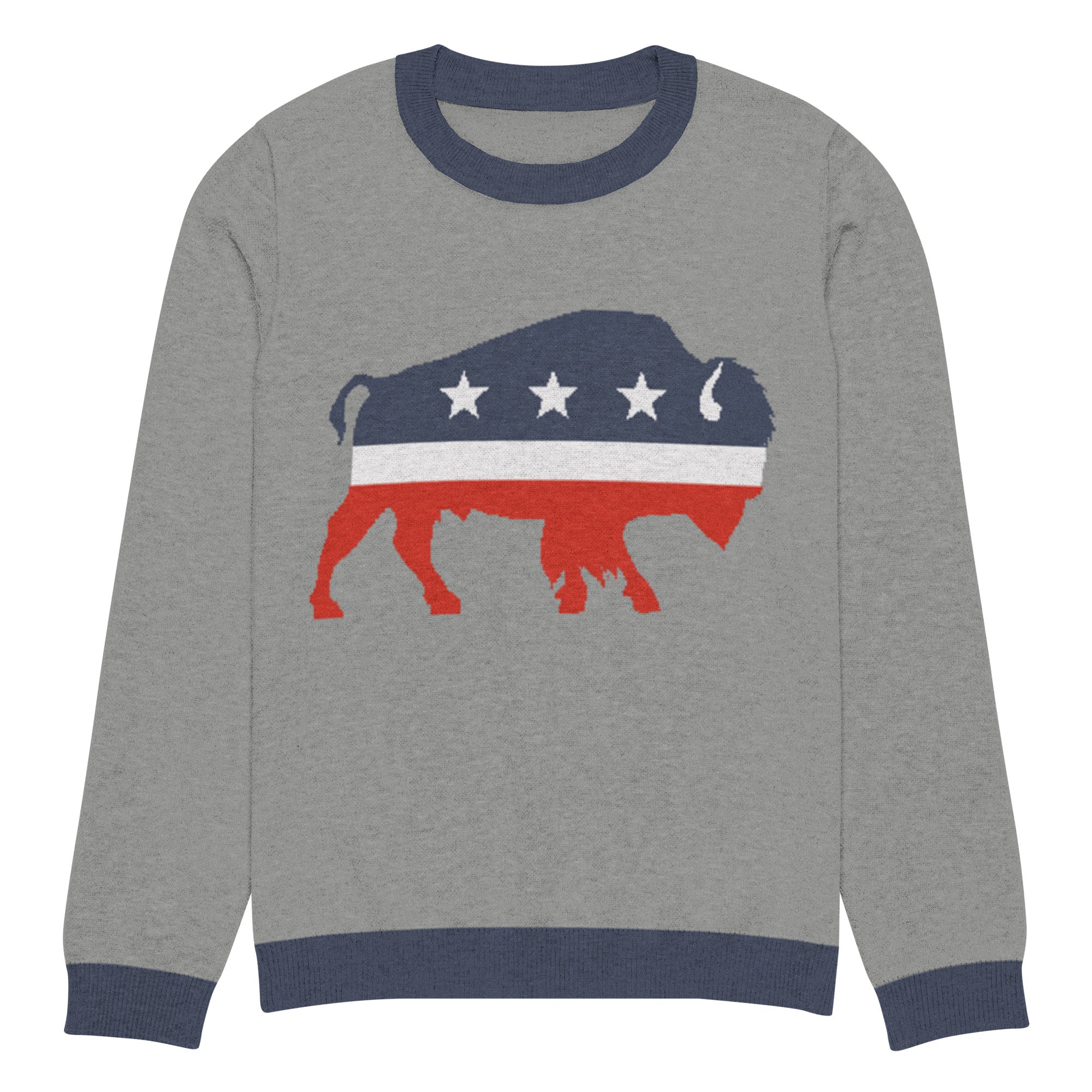 Independence Bison Knitted Crew Neck Sweater