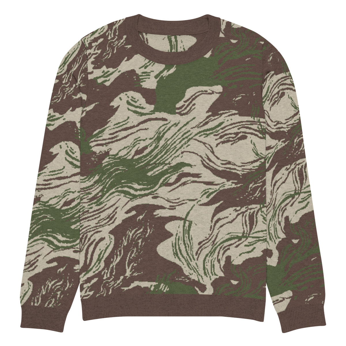 Rhodesian Brushstroke Knitted Crew Neck Sweater