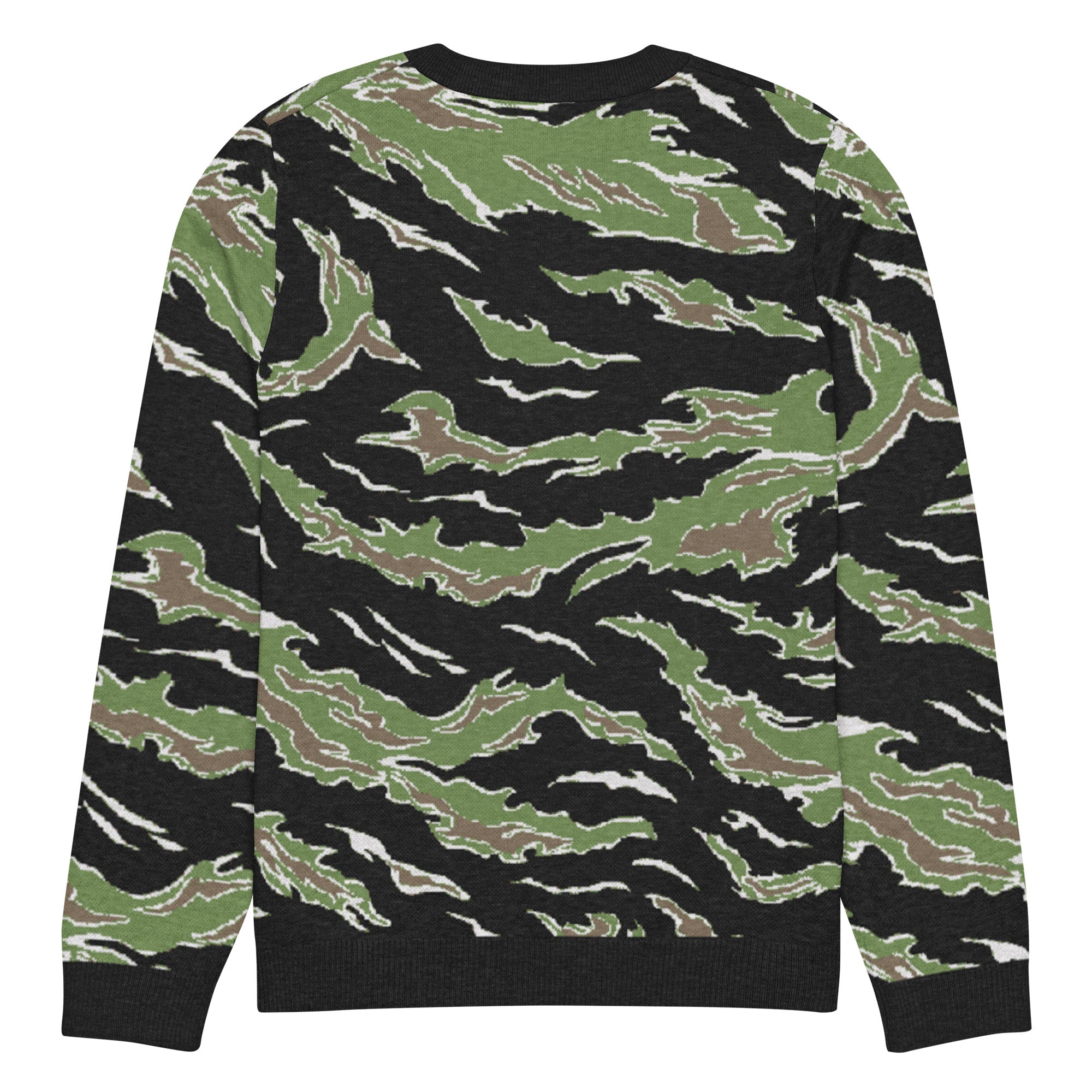 Tiger Stripe Jungle Camo Knitted Crew Neck Sweater