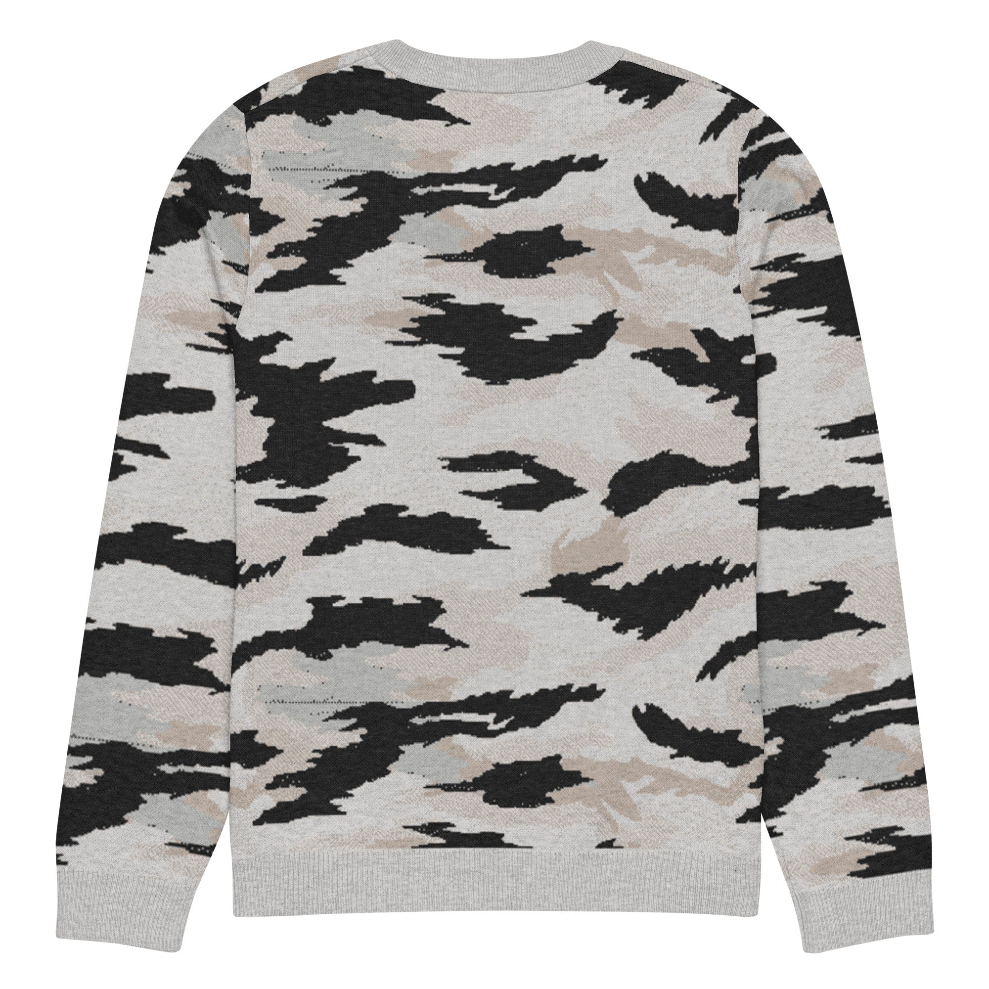 Snow Tiger Knitted Crew Neck Sweater