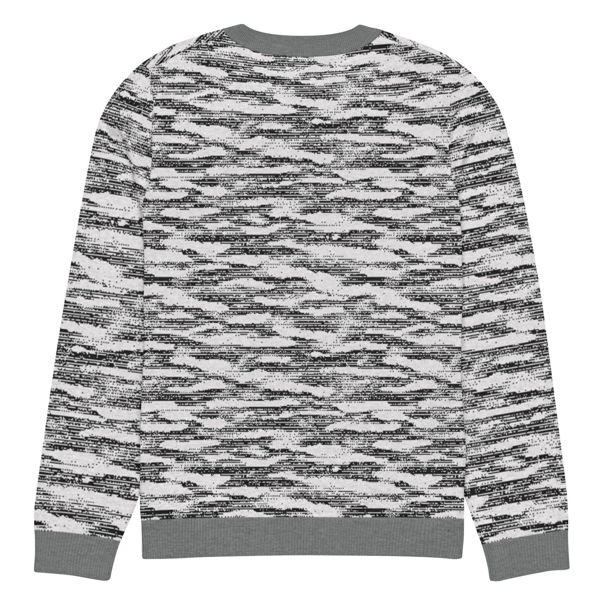 Freedom Grid Pullover Knitted Crew Neck Sweater