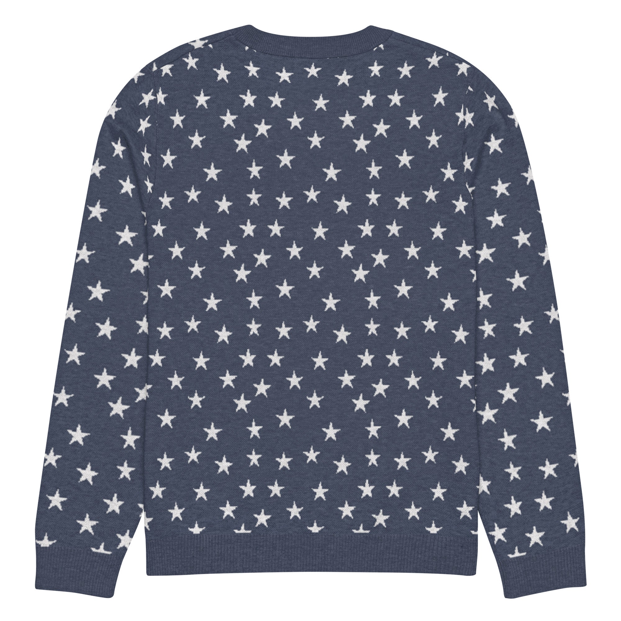 Colonial Stars Knitted Pullover Crew Neck Sweater