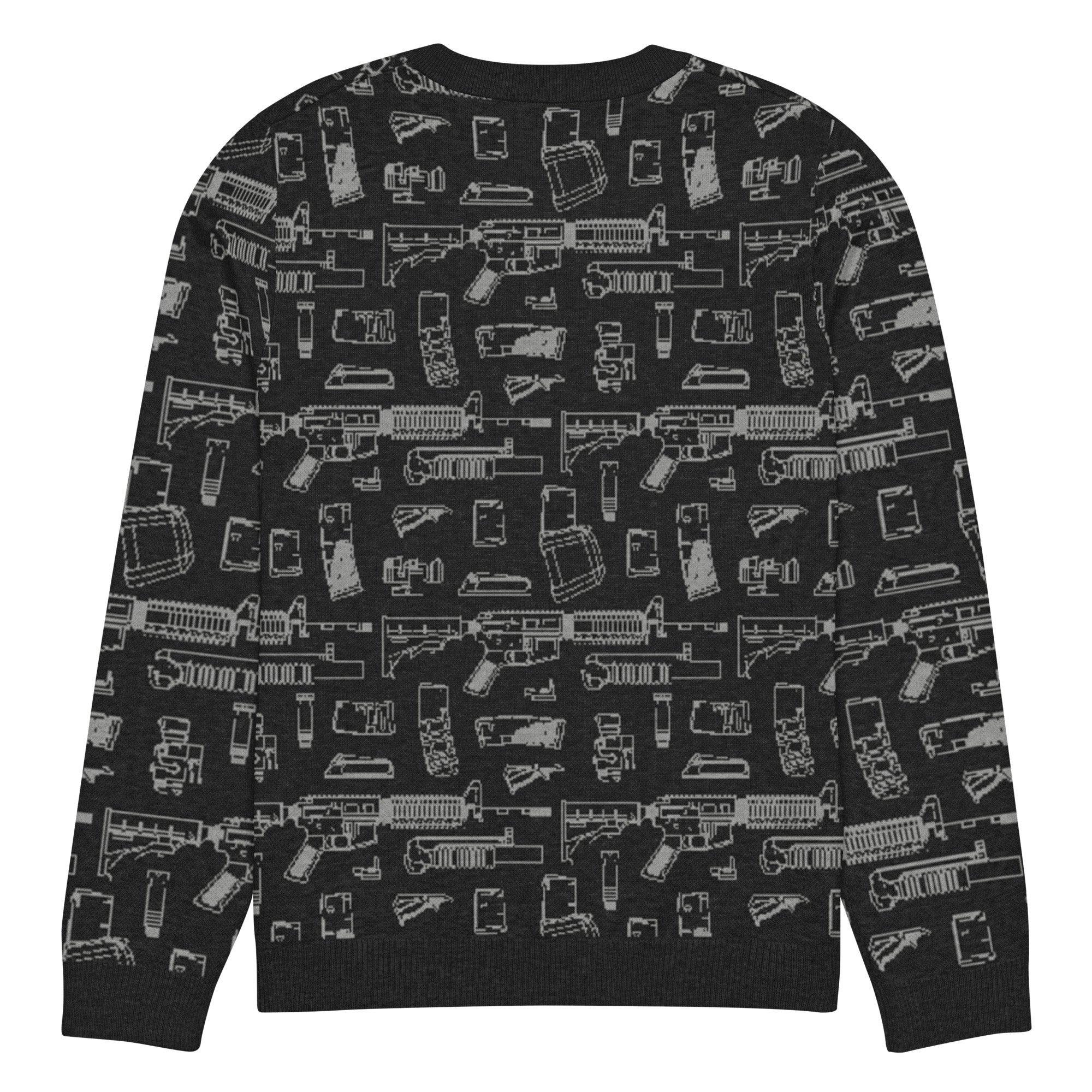 Rifle Attachments Knitted Crew Neck Sweater