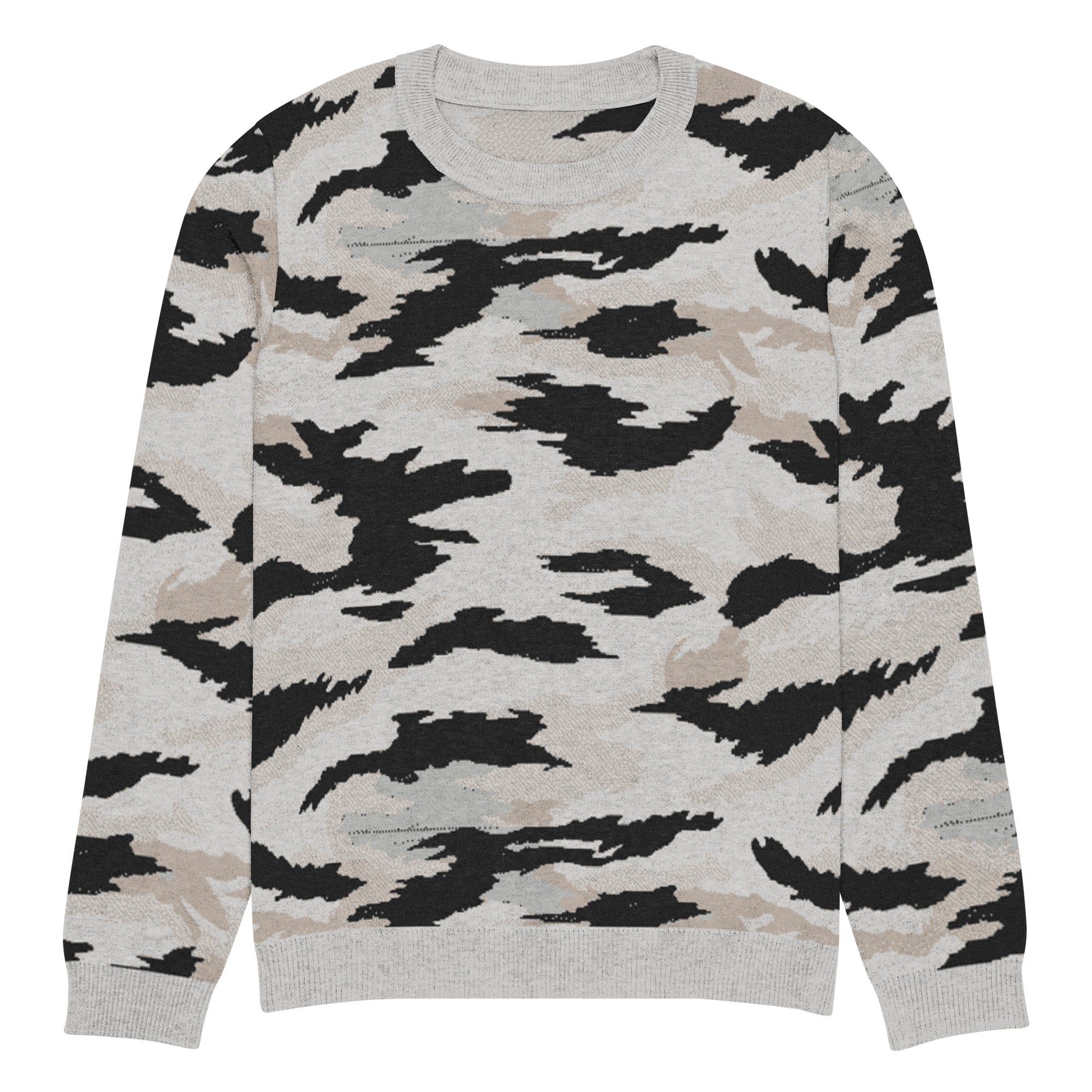 Snow Tiger Knitted Crew Neck Sweater