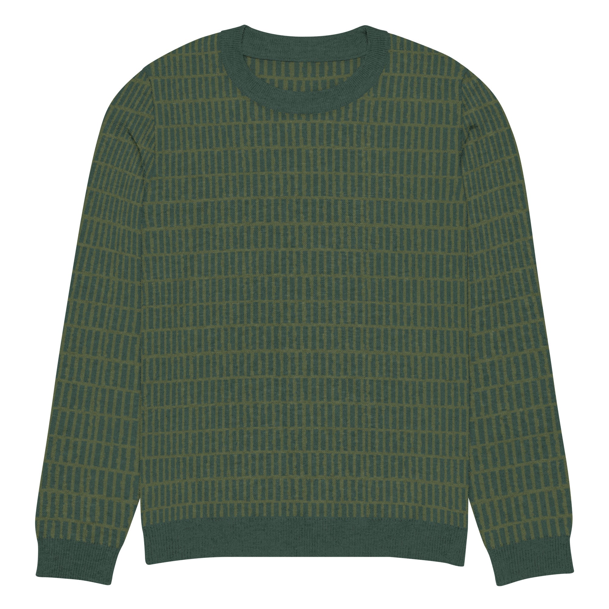 Greenway Grid Knitted Crew Neck Sweater