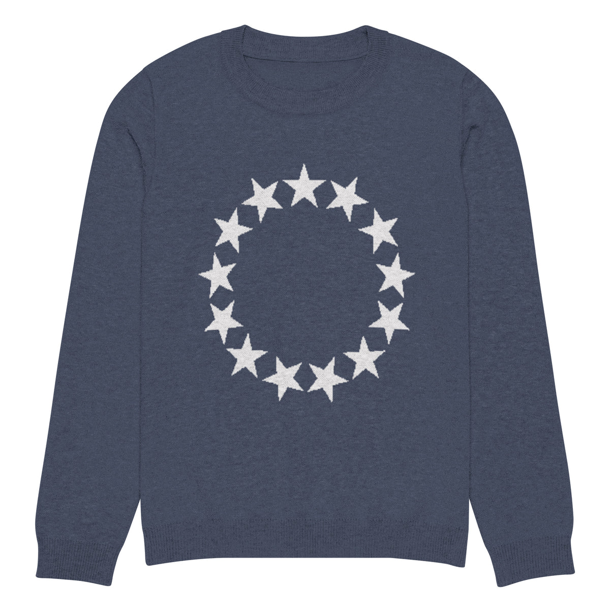 Betsy Ross Stars Knitted Crew Neck Sweater
