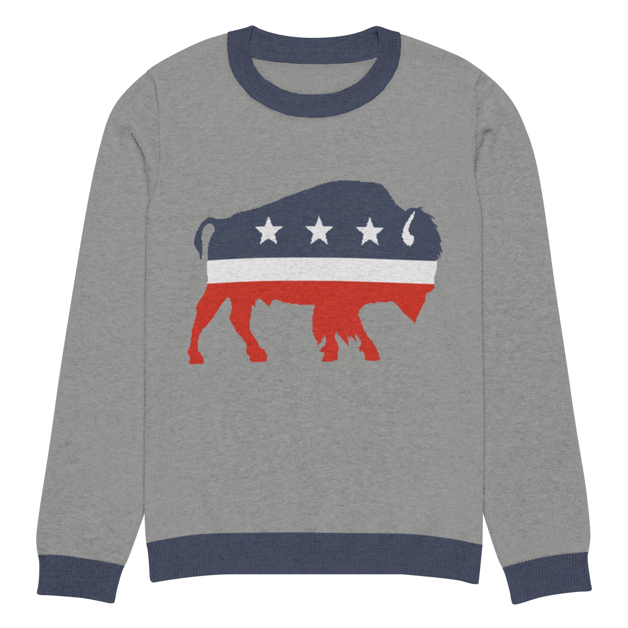 Independence Bison Knitted Crew Neck Sweater