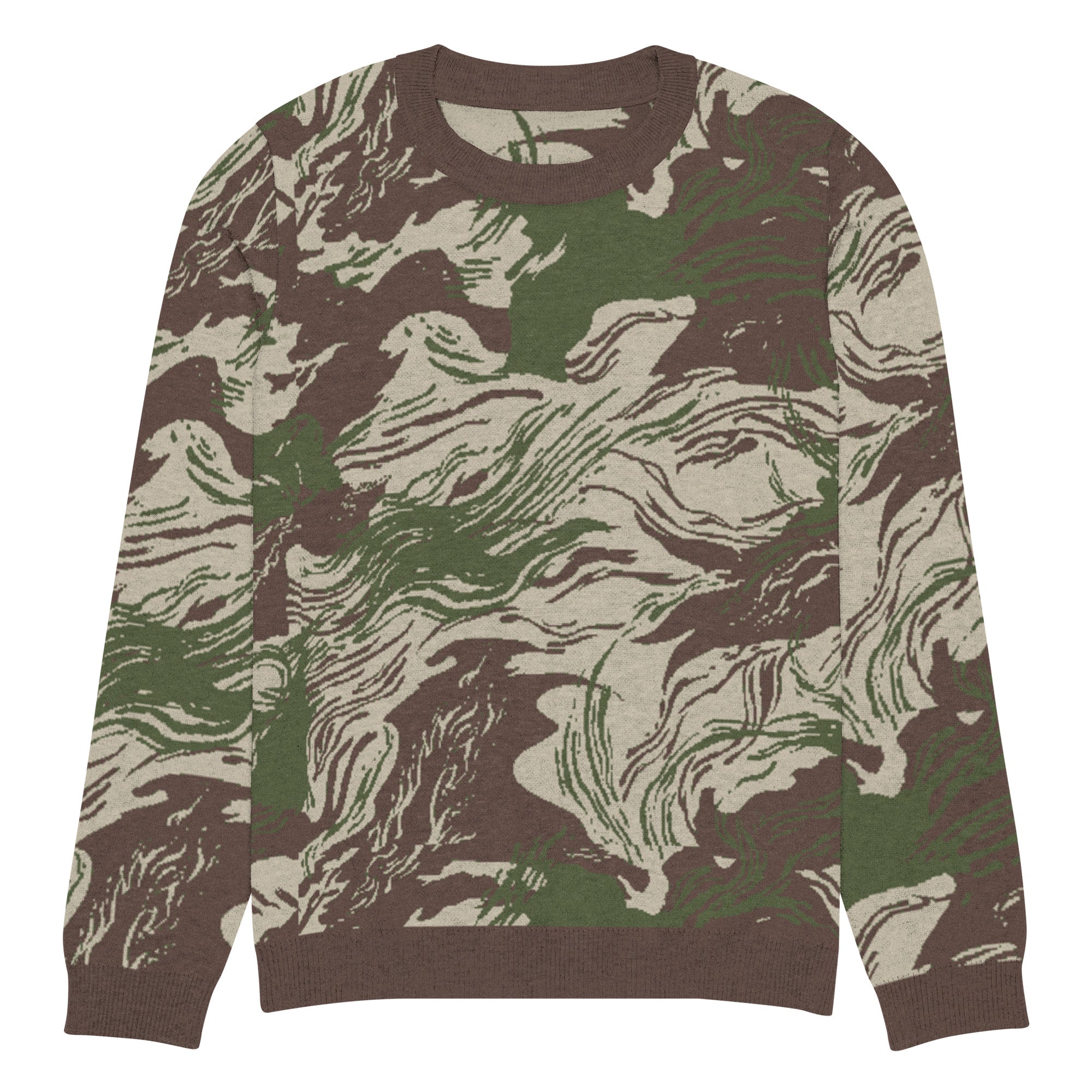 Rhodesian Brushstroke Knitted Crew Neck Sweater