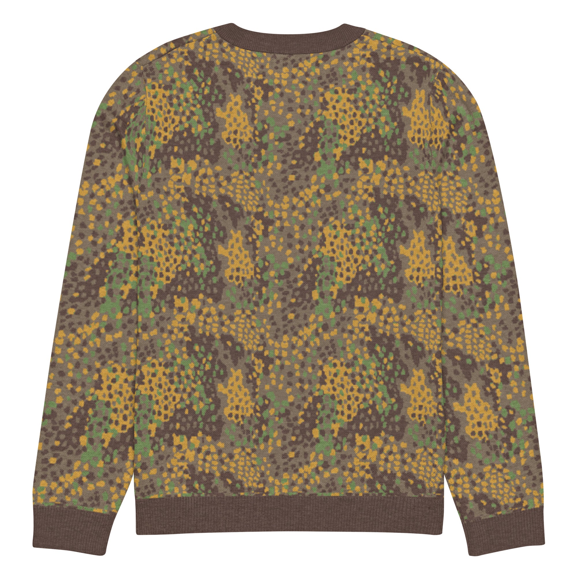 Erbsenmuster Pea Pattern Camo Knitted Crew Neck Sweater