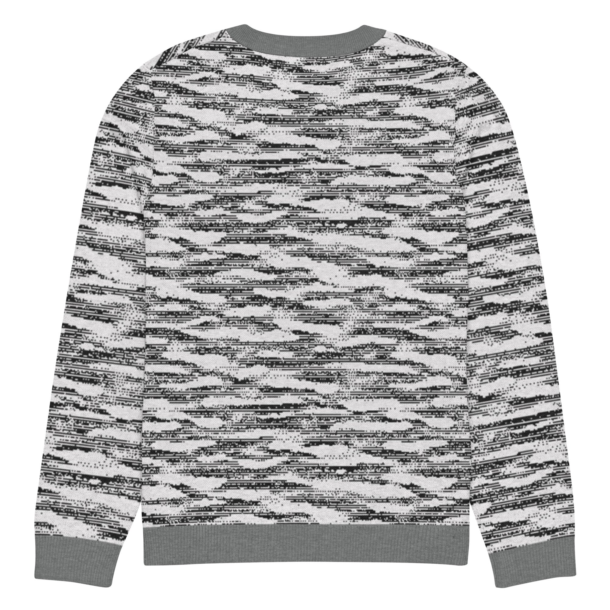 Freedom Grid Pullover Knitted Crew Neck Sweater