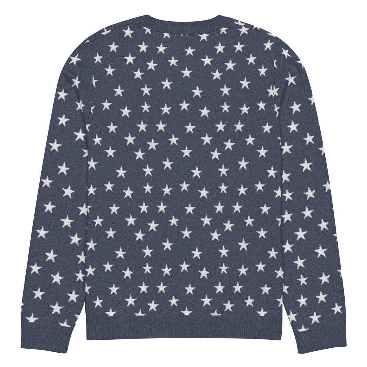 Colonial Stars Knitted Pullover Crew Neck Sweater