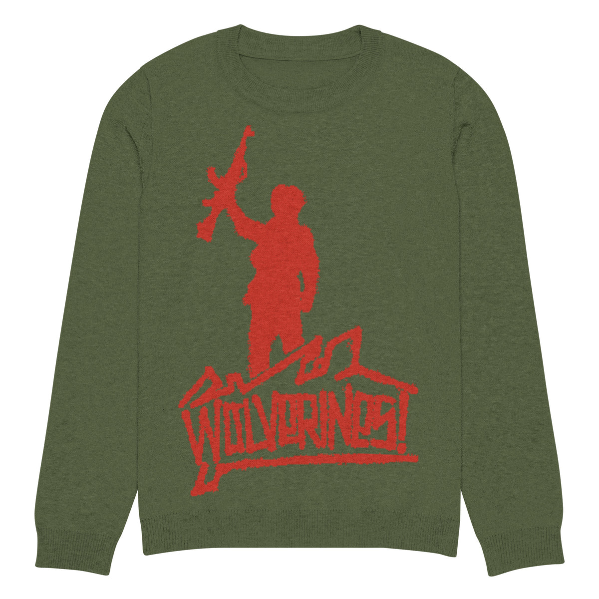 Red Dawn Wolverines Knitted Pullover Sweater