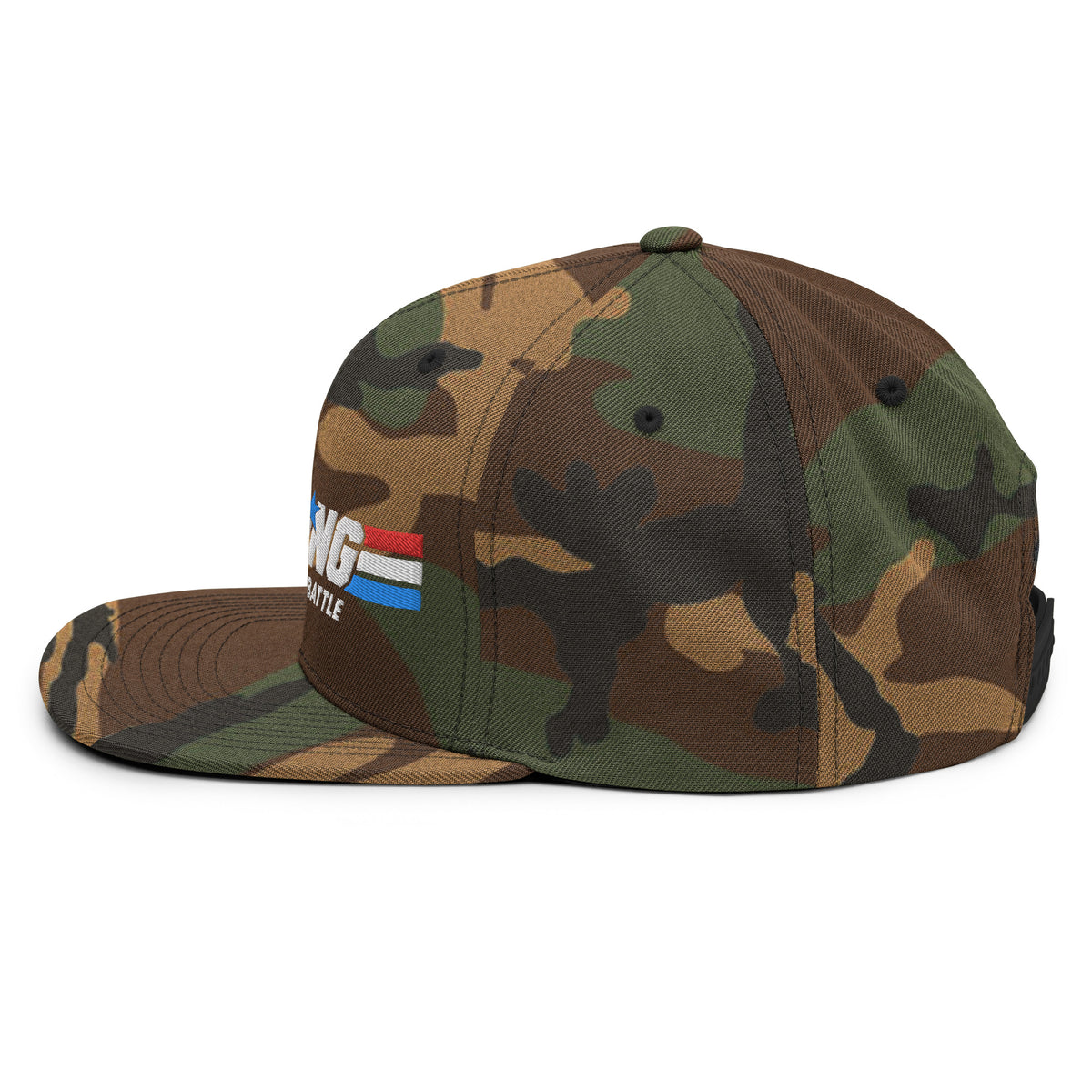 Knowing is Half the Battle Snapback Woodland Camo Hat