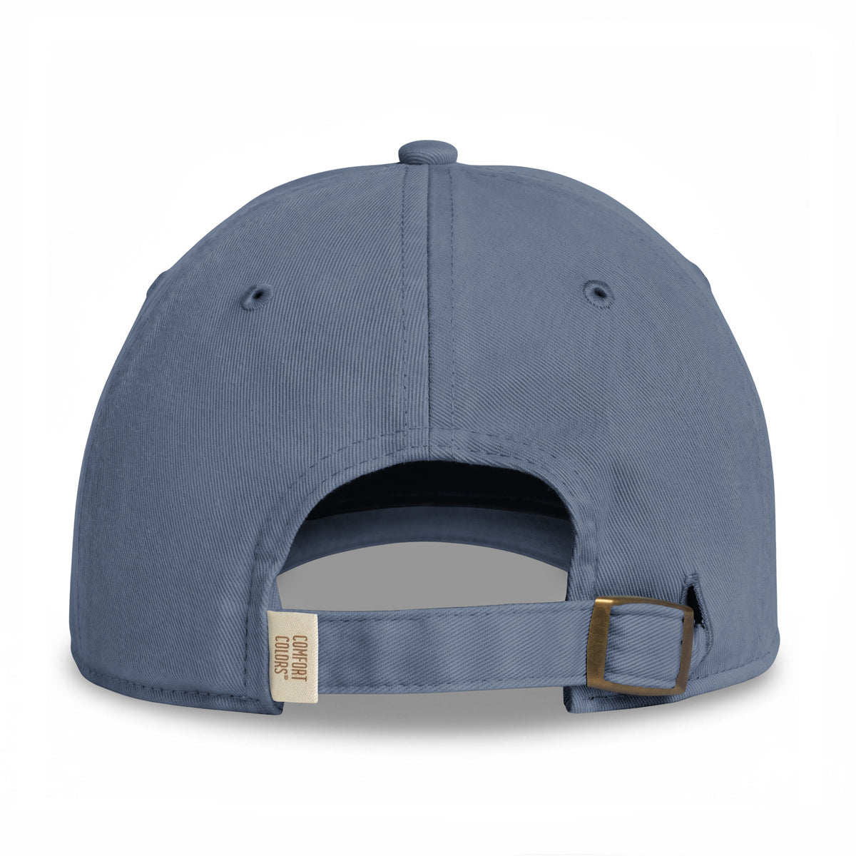 Back of the Southern Trust Company Blue Jean cap, showing adjustable fabric strap and metal slider