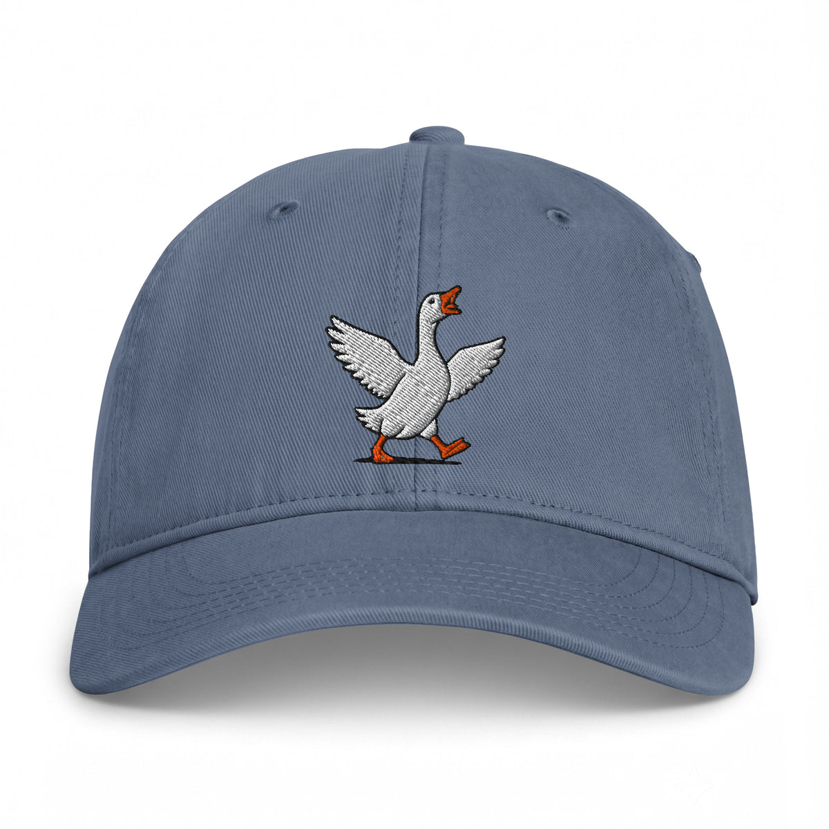 Blue Jean Silly Goose embroidered coastal washed cap, front view