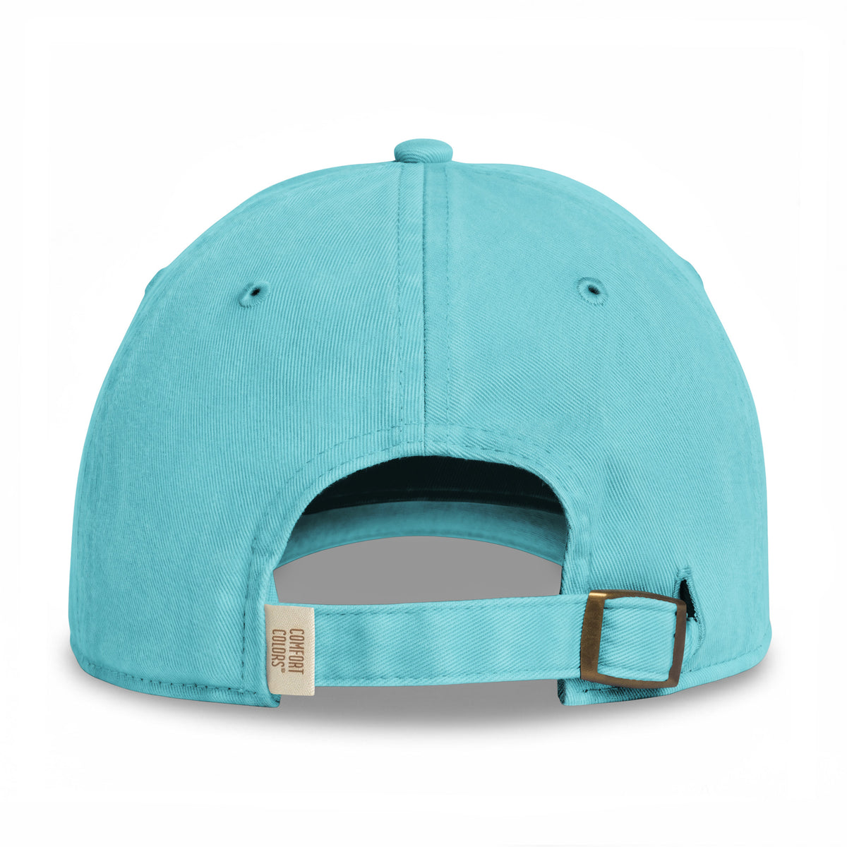Chalky Mint coastal washed cotton cap, back view with adjustable strap