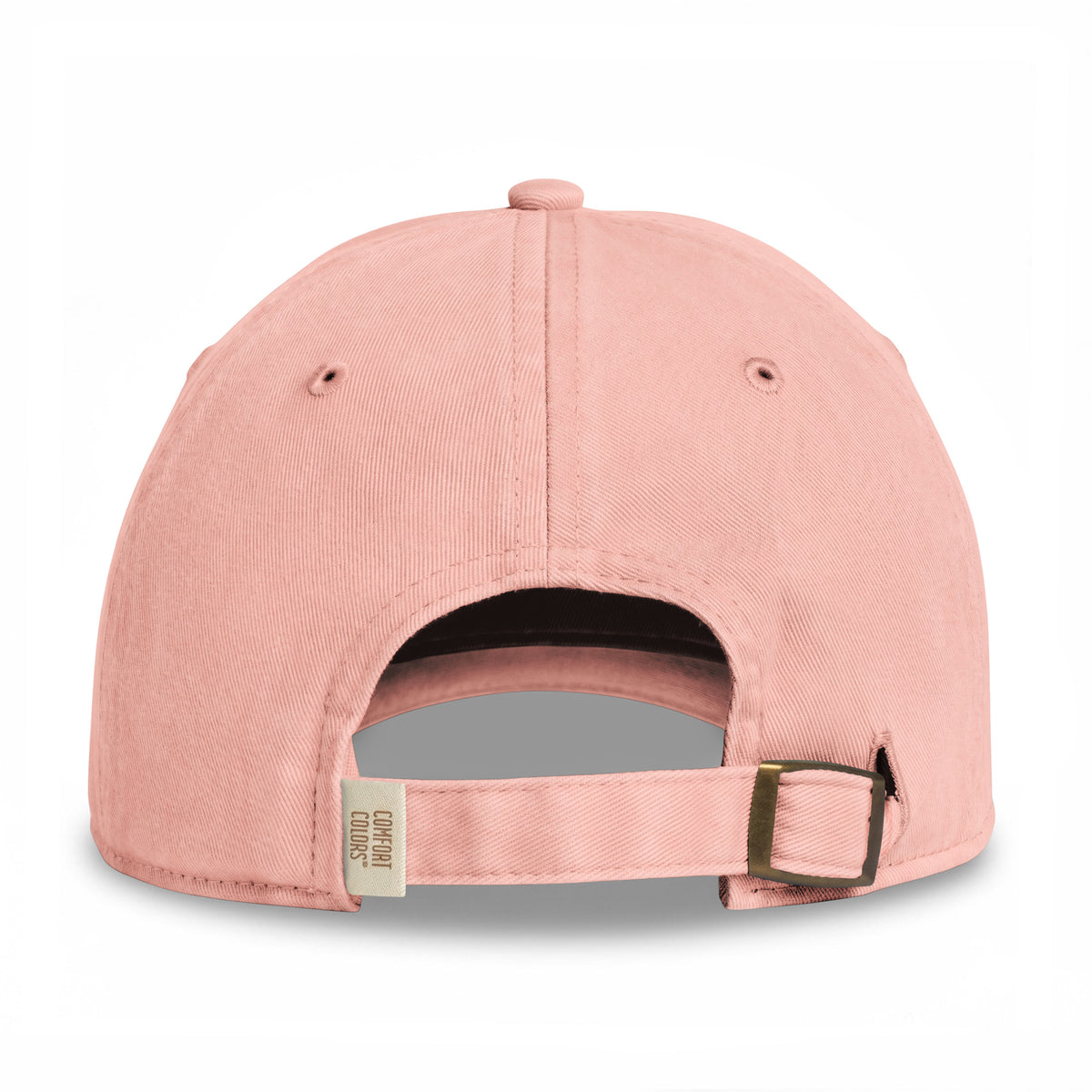 Peachy coastal washed cotton cap, back view with adjustable strap