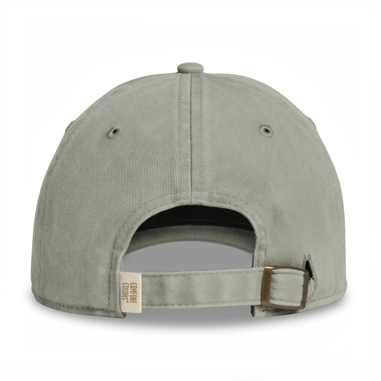 Sandstone coastal washed cotton cap, back view with adjustable strap