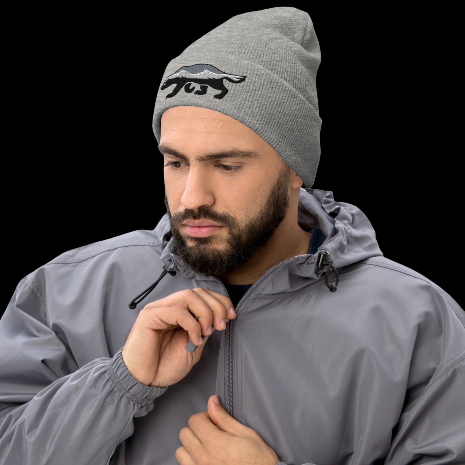 Honey Badger Cuffed Beanie