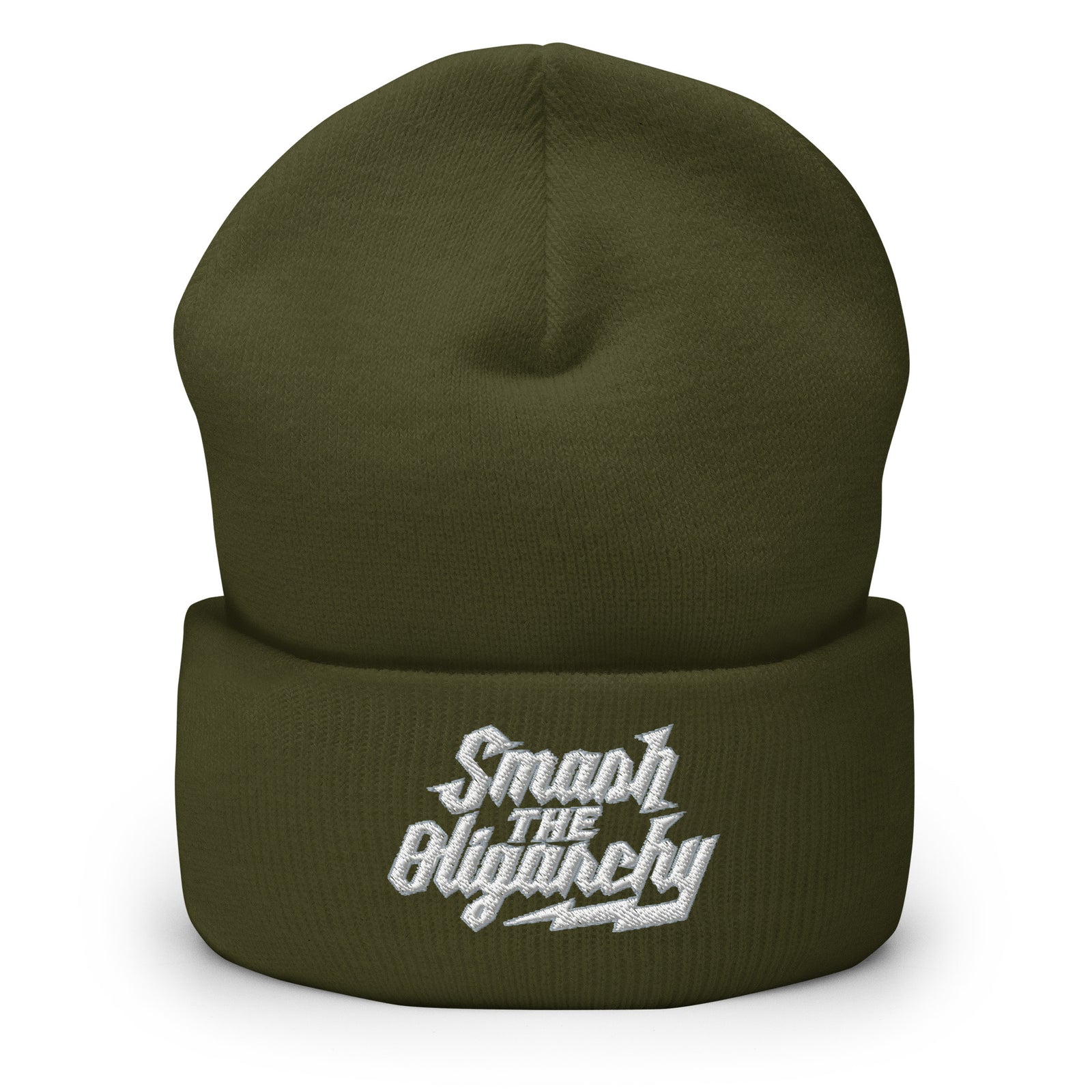 Smash the Oligarchy Cuffed Beanie