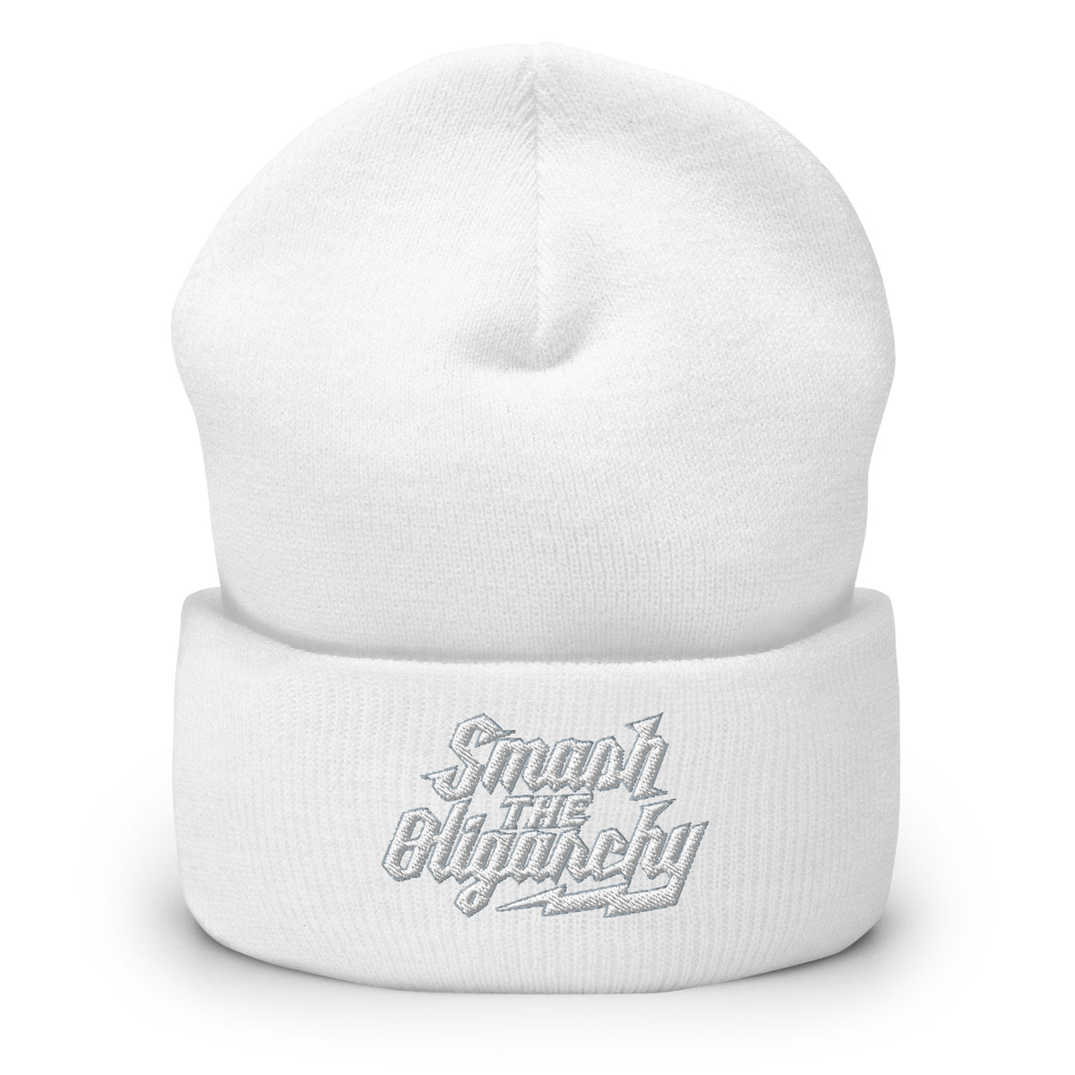 Smash the Oligarchy Cuffed Beanie