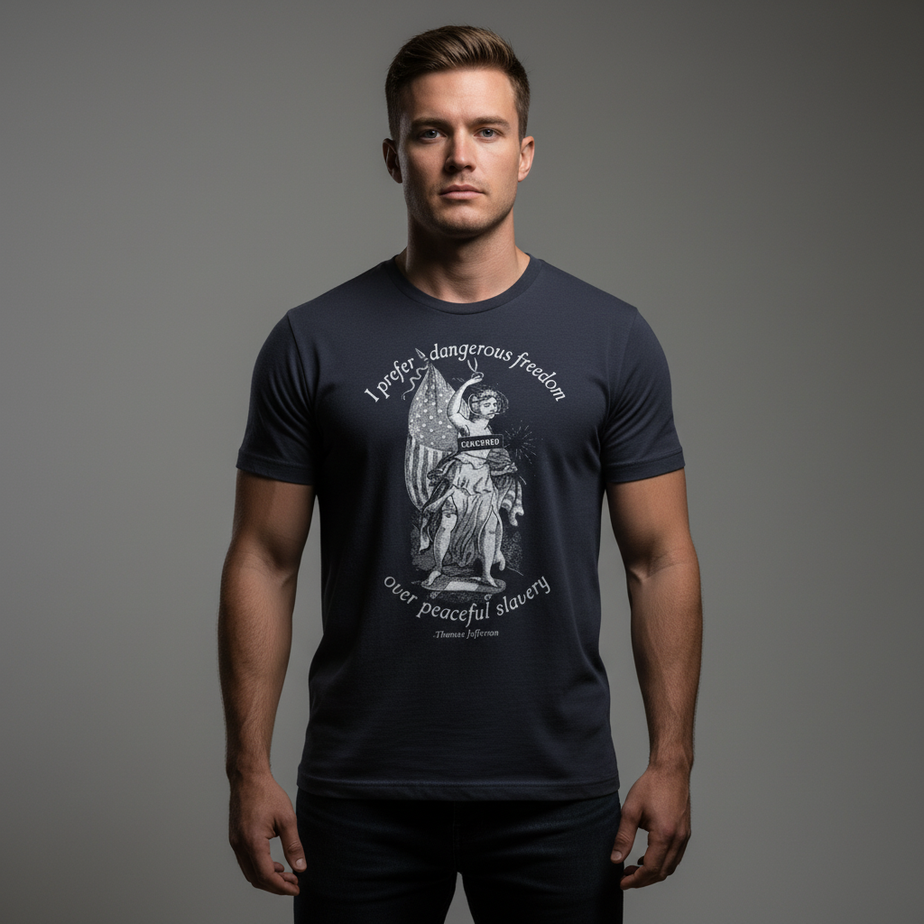 I Prefer Dangerous Freedom Jefferson Quote T-Shirt